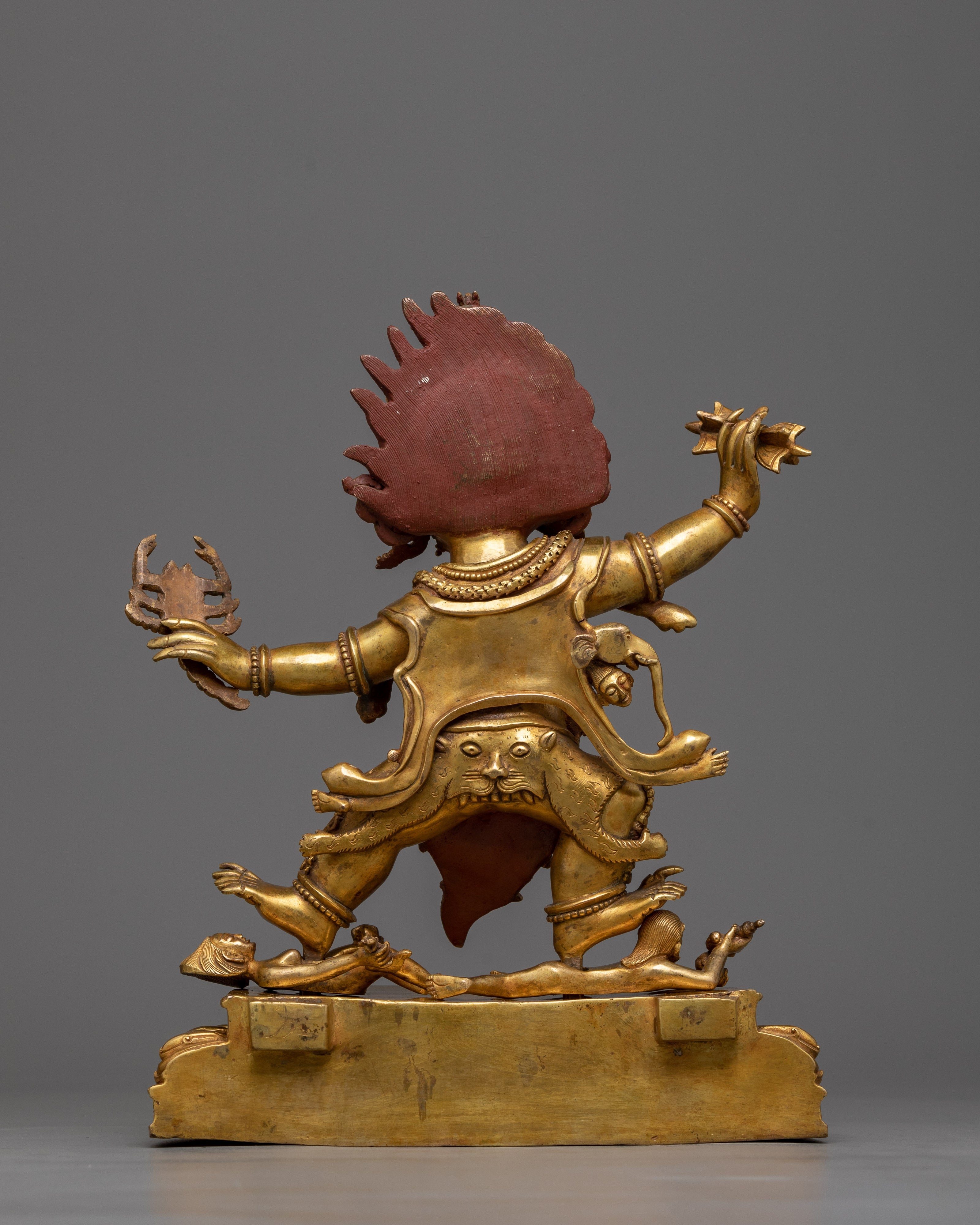 Fierce Guru Drakpo Idol | 24K Gold Gilded Copper Sculpture
