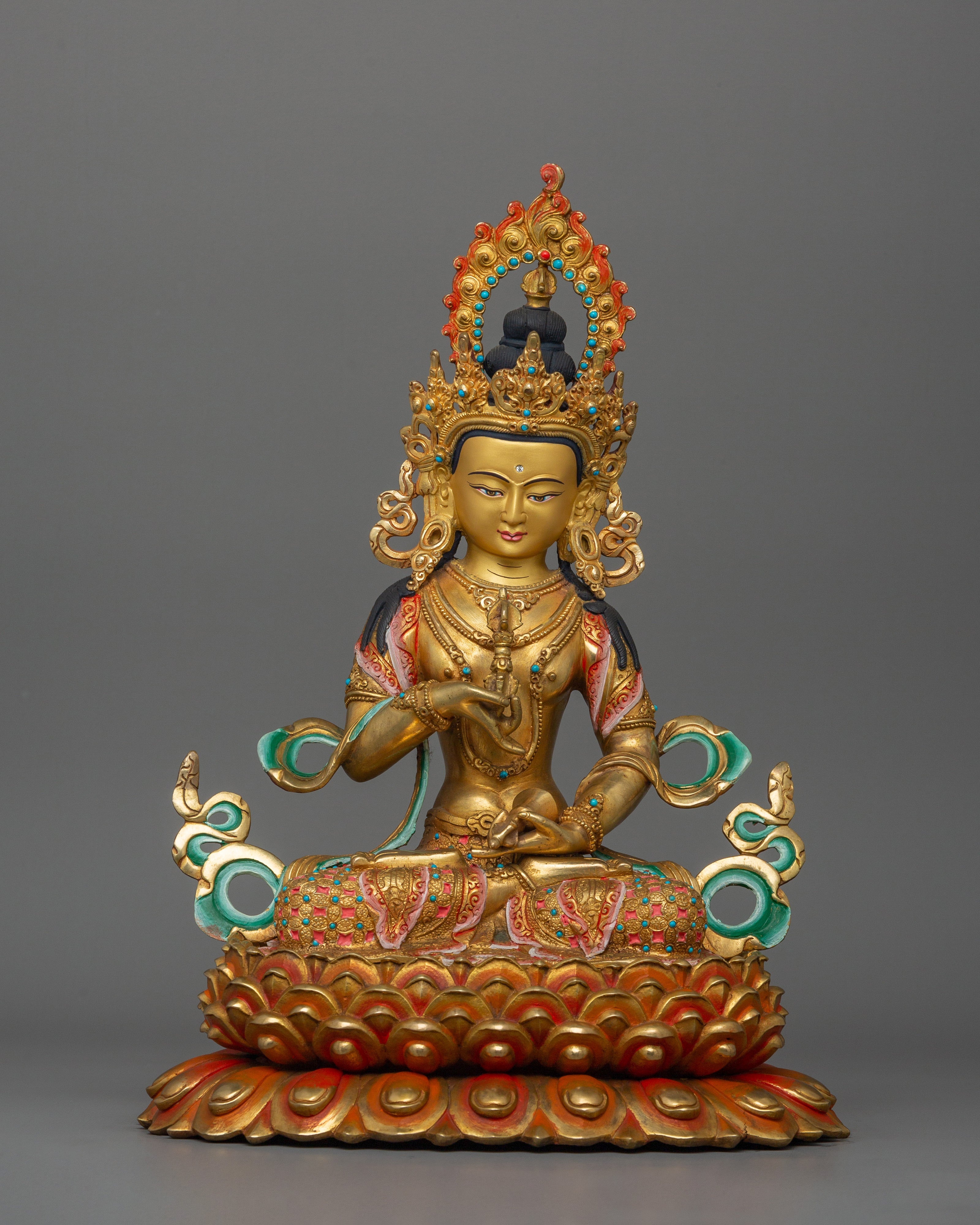 Vajrasattva With Beautiful Handcarved Gemstones