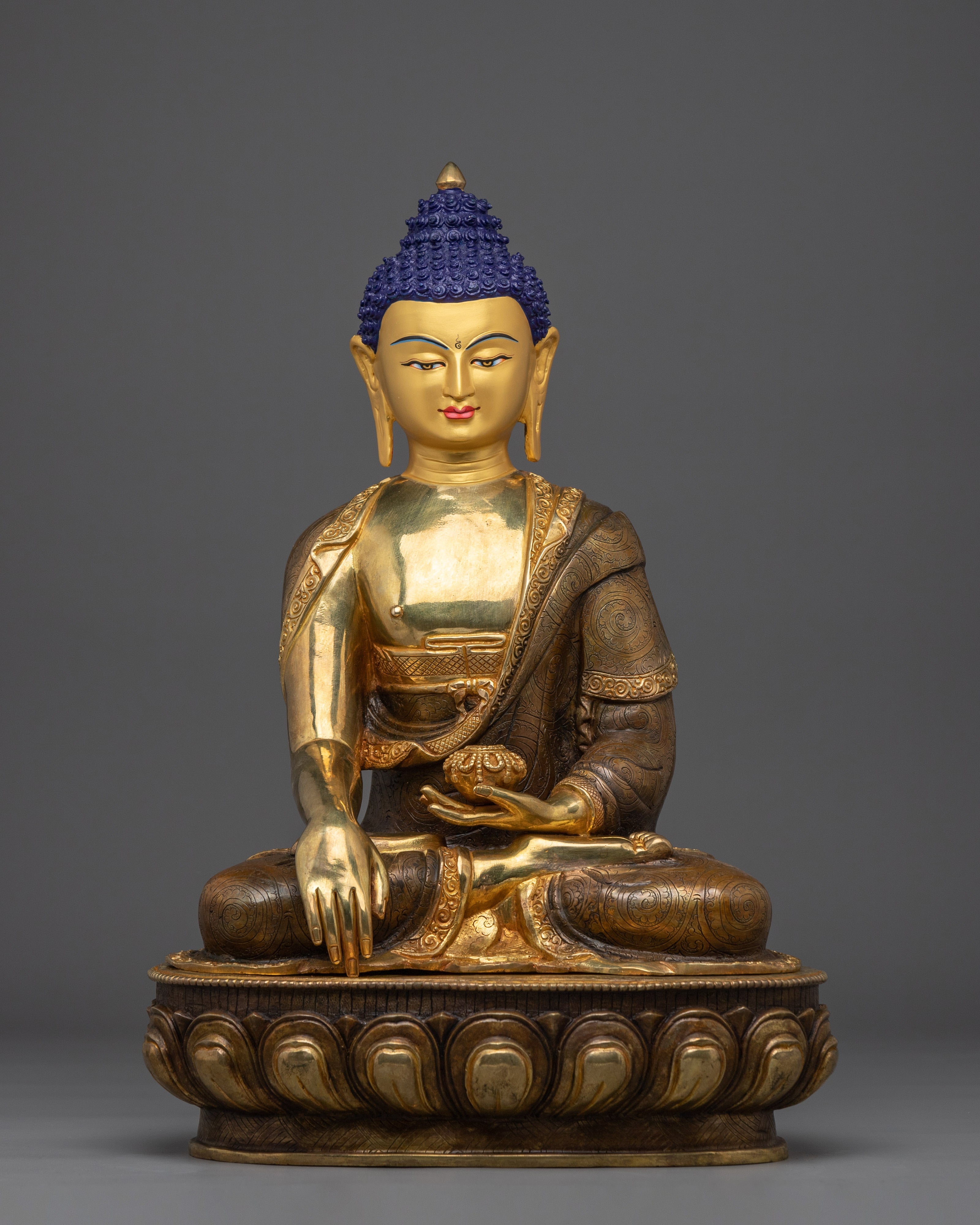 Shakyamuni Buddha Statue with Copper Body