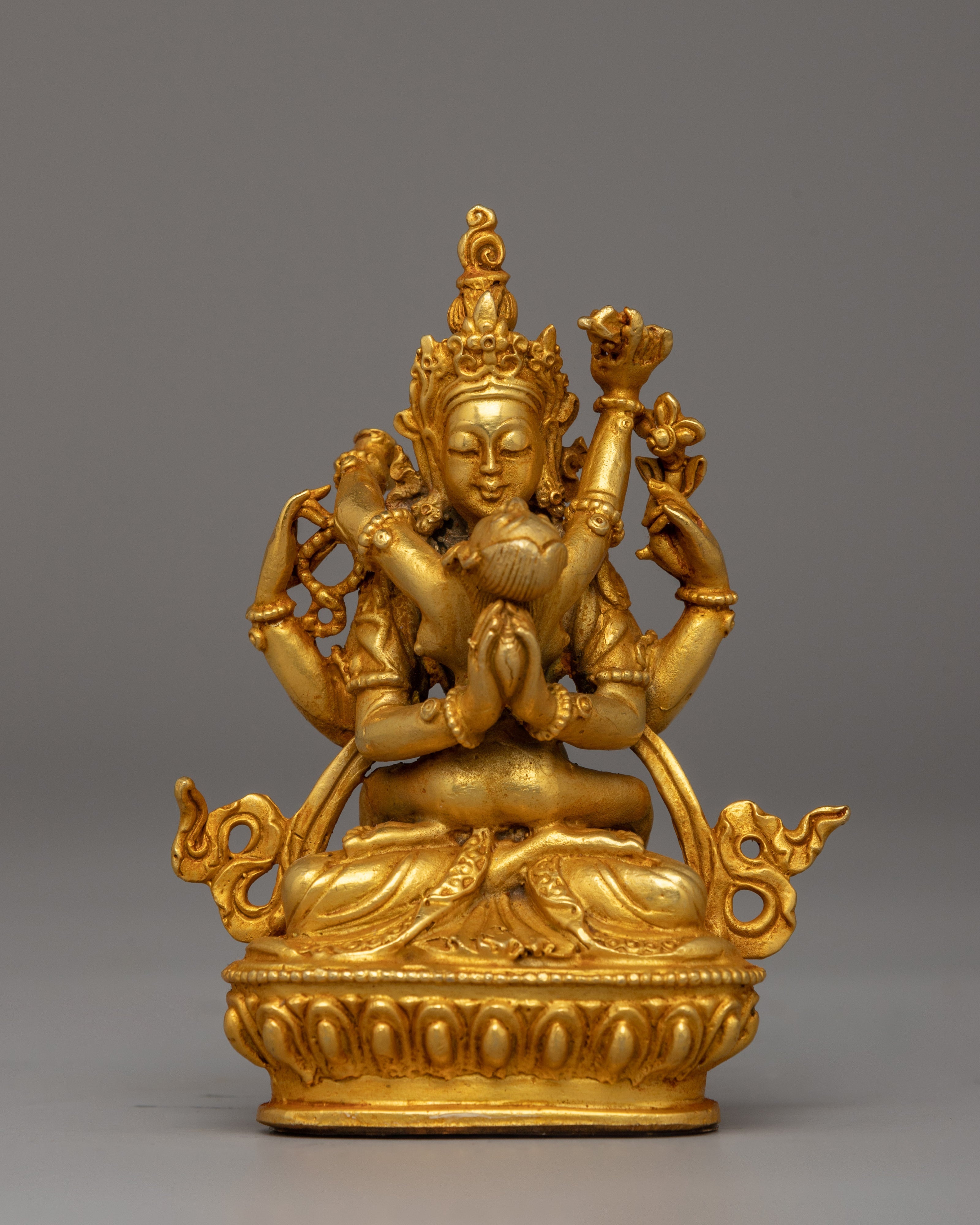 Chenrezig with Consort Statue