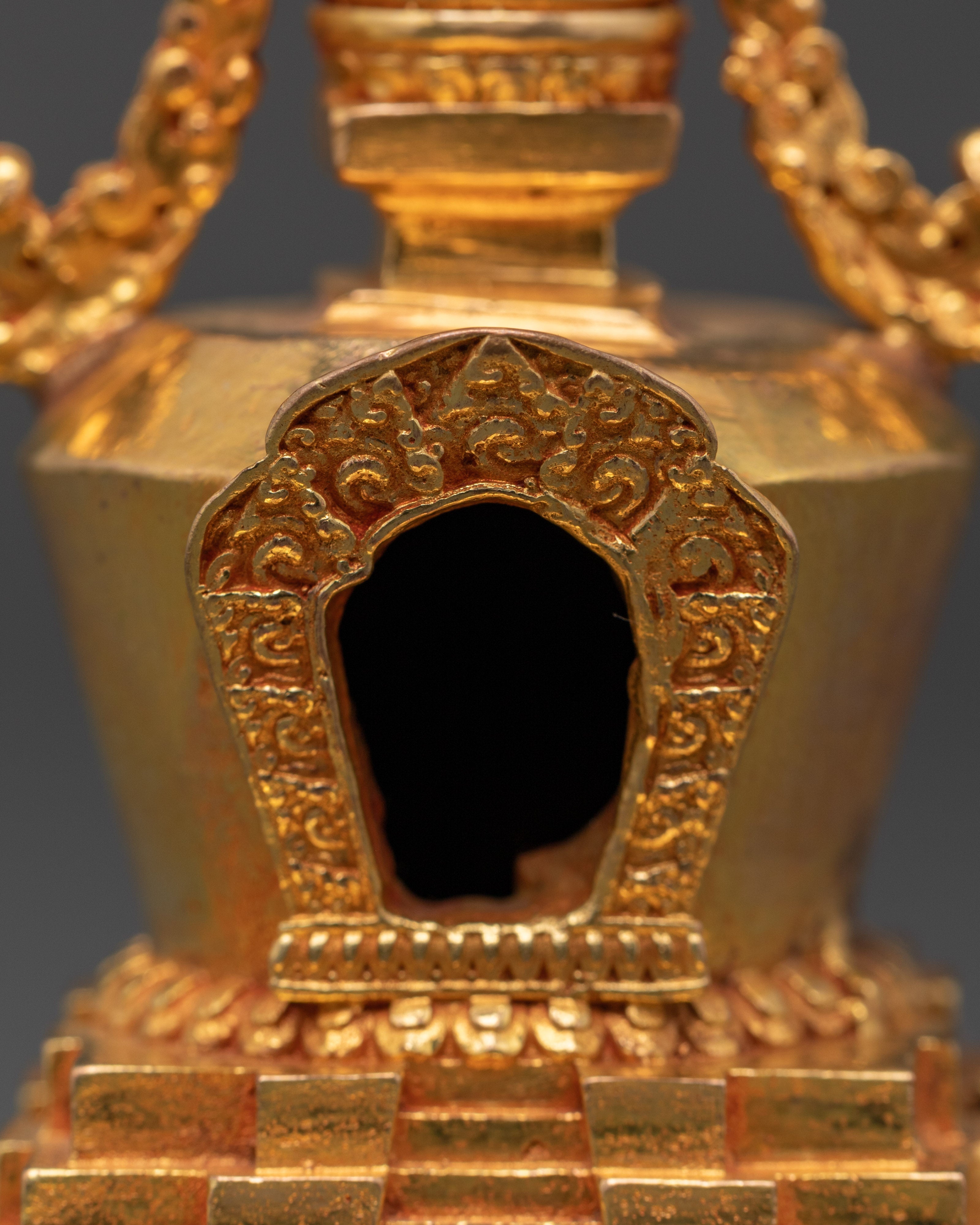 Copper Buddhist Tibetan Shrine | Handcrafted Gold Plated Statue