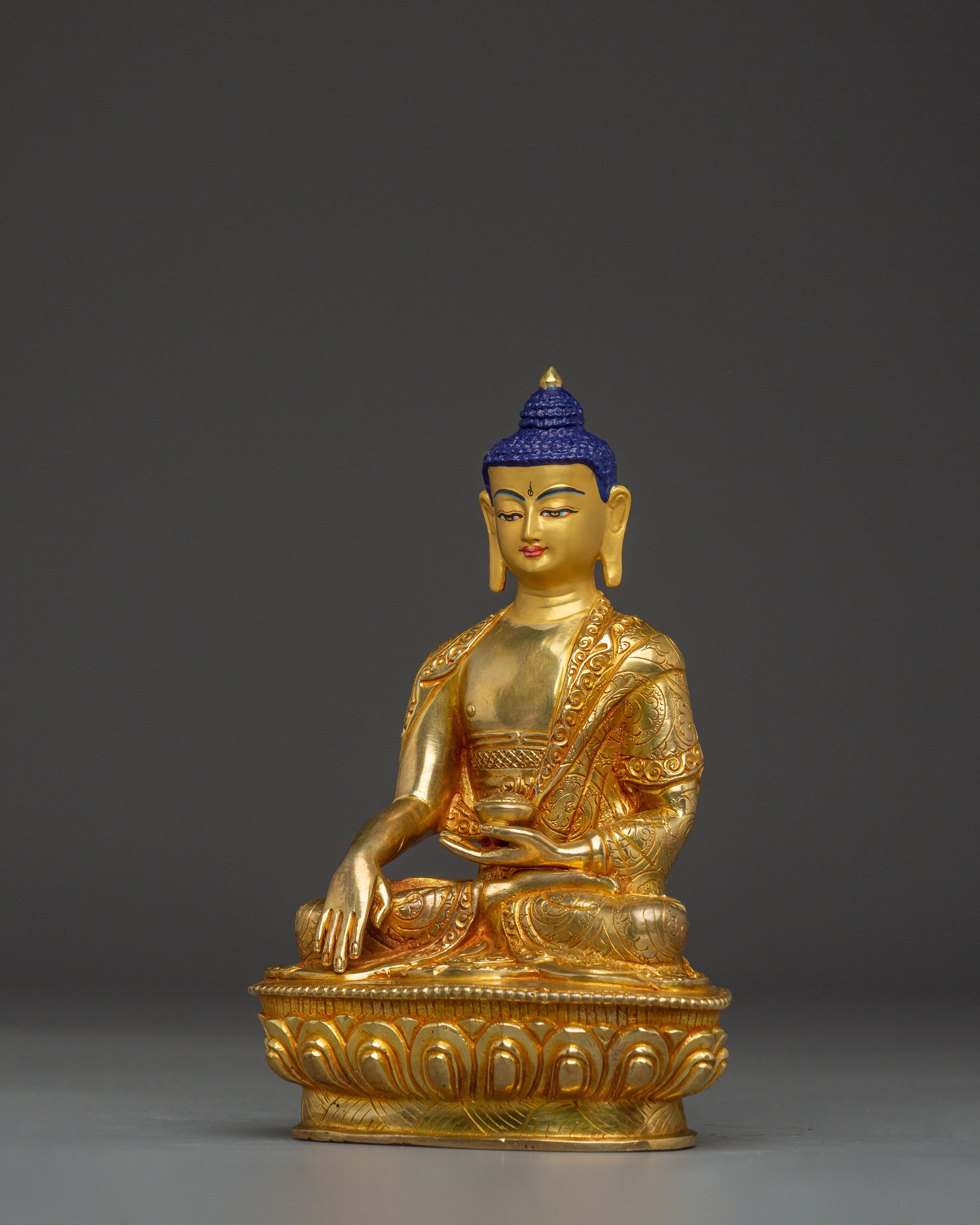 24K Gold Gilded Buddha Shakyamuni Artwork | Founder of the Buddhist Path