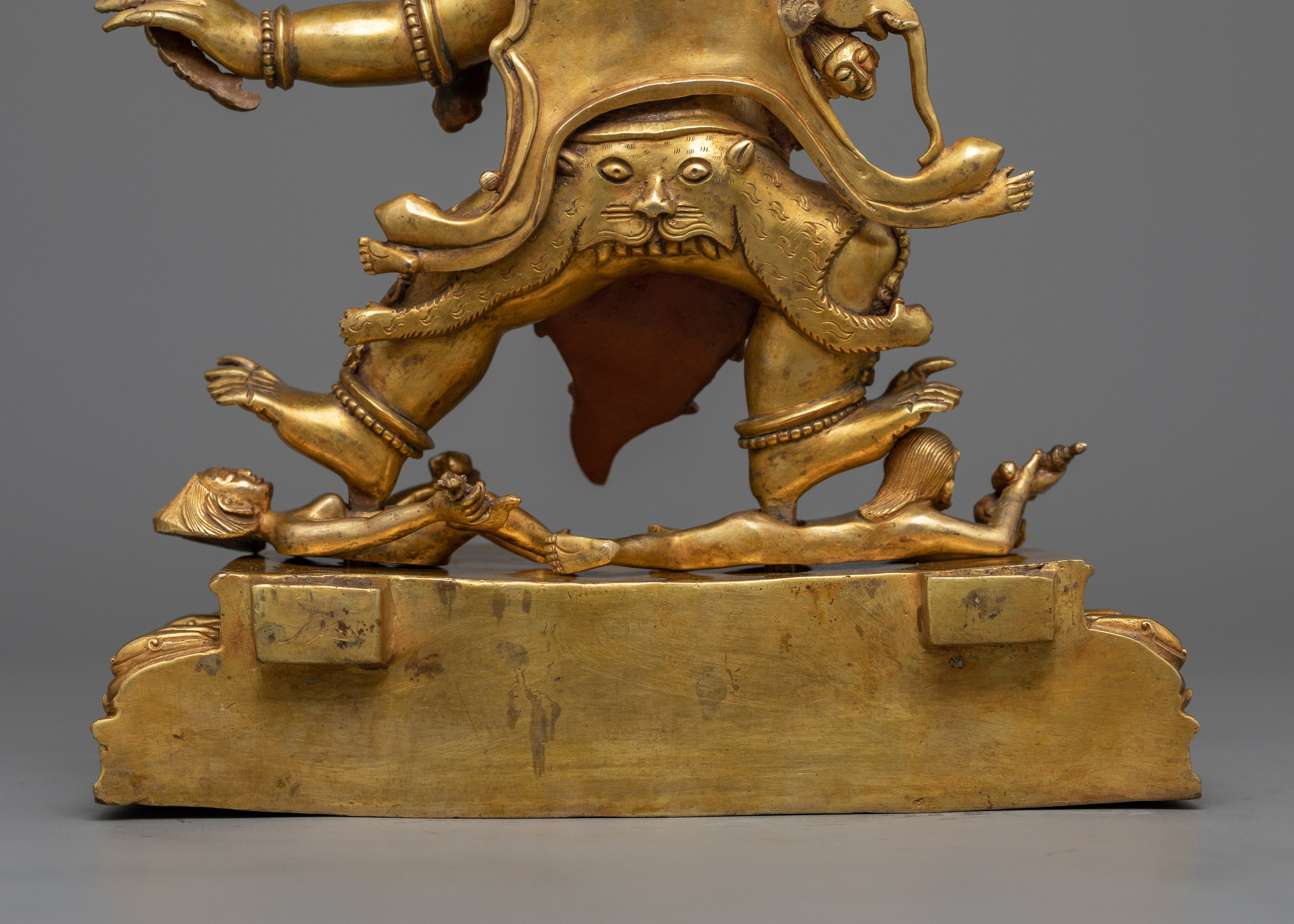 Fierce Guru Drakpo Idol | 24K Gold Gilded Copper Sculpture