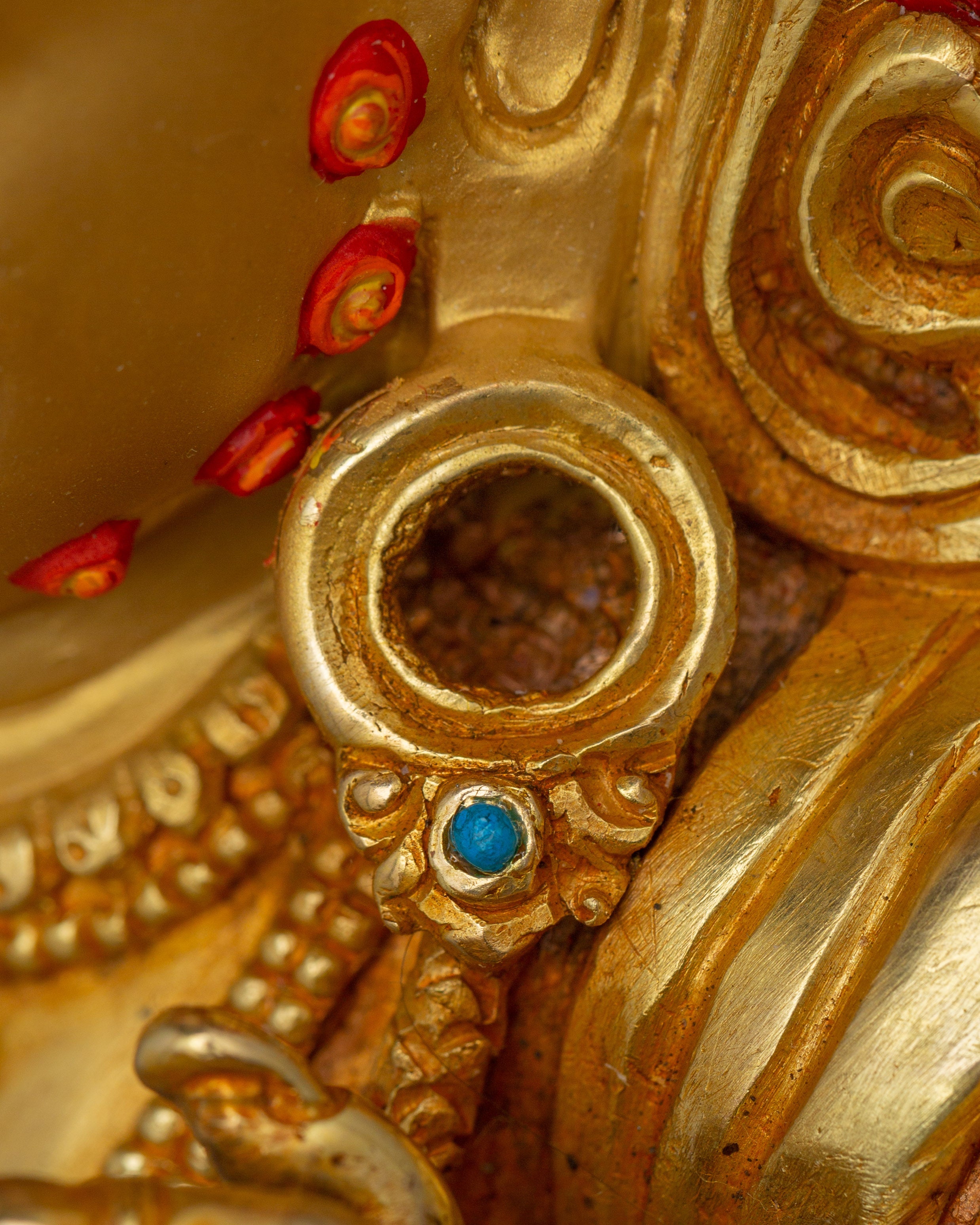 Divine Guardian Deity Vajrapani | 24K Gold Gilded Sculpture