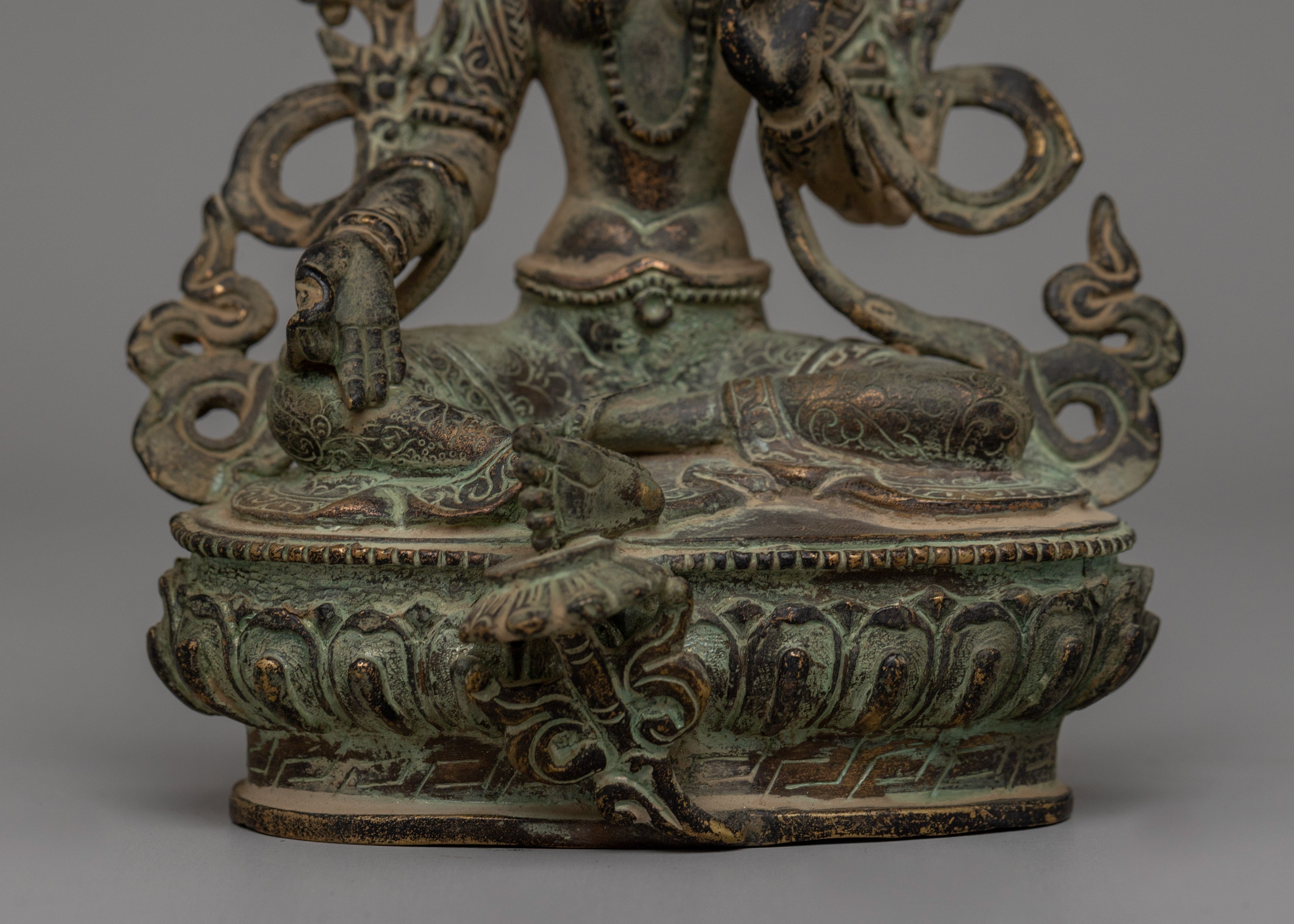 Handmade Green Tara Statue | Symbol of Compassion & Protection