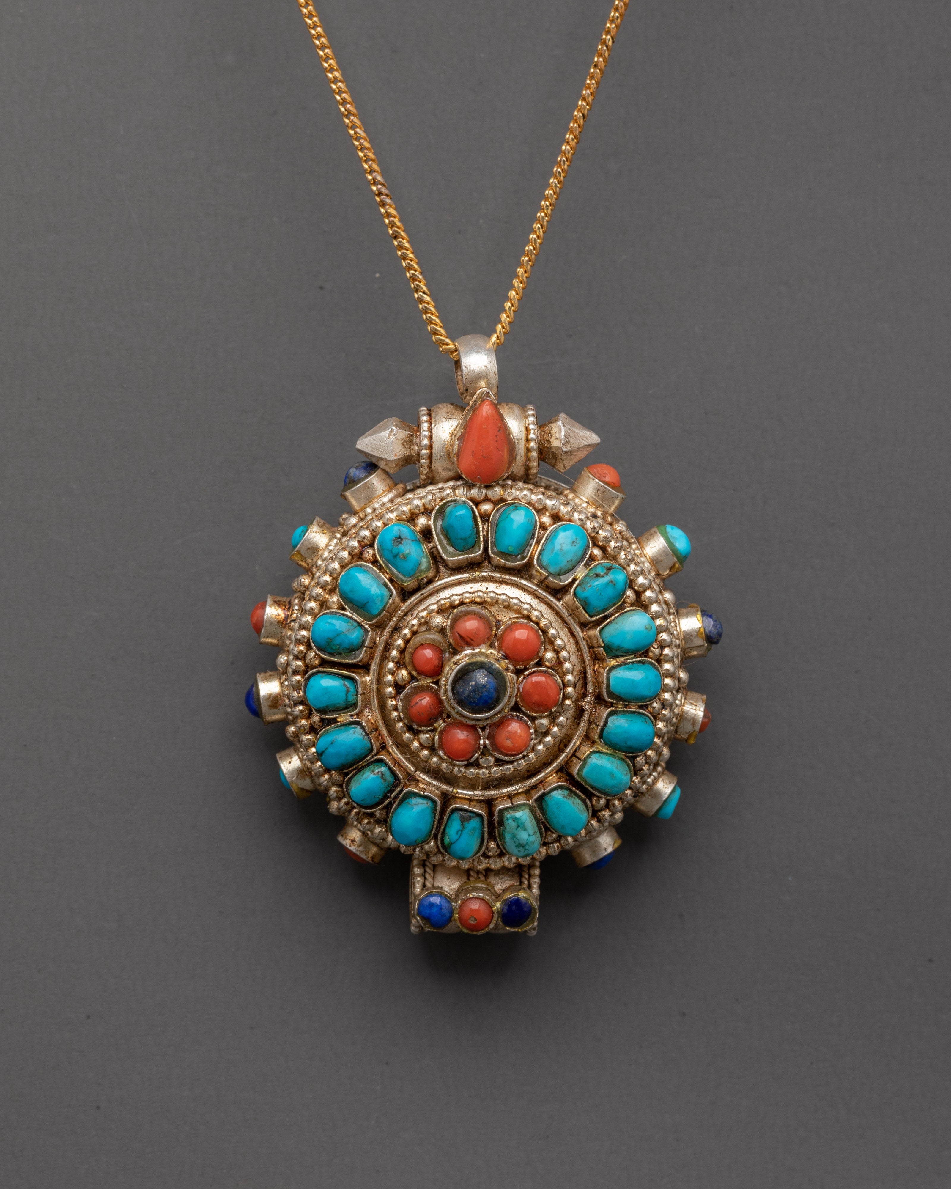 Tibetan Buddhist Ghau Box Locket for Accessory | Symbol of Protection
