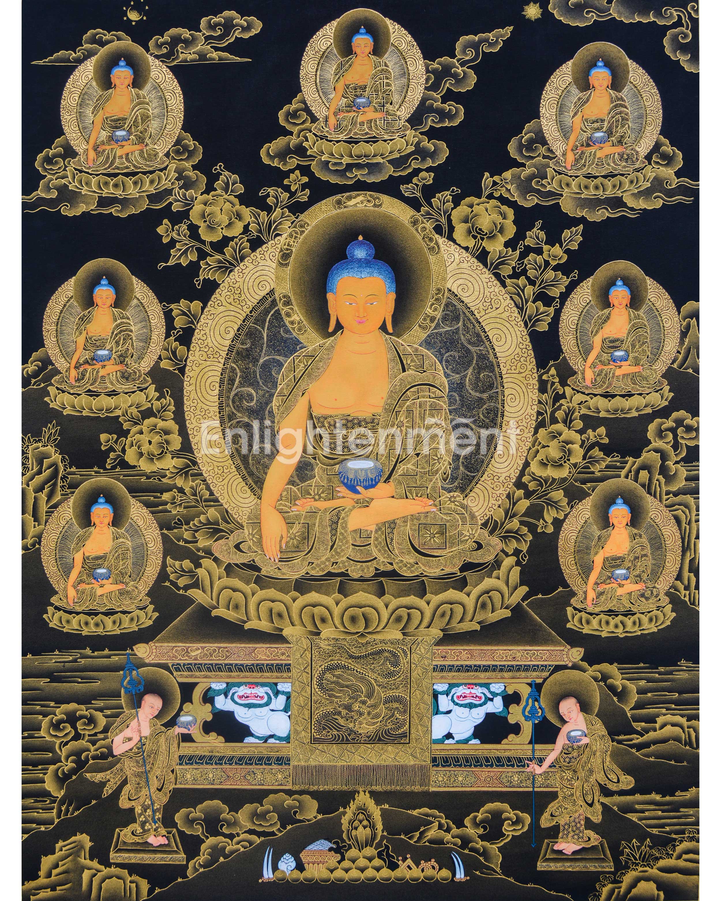 8-buddhas-black-gold