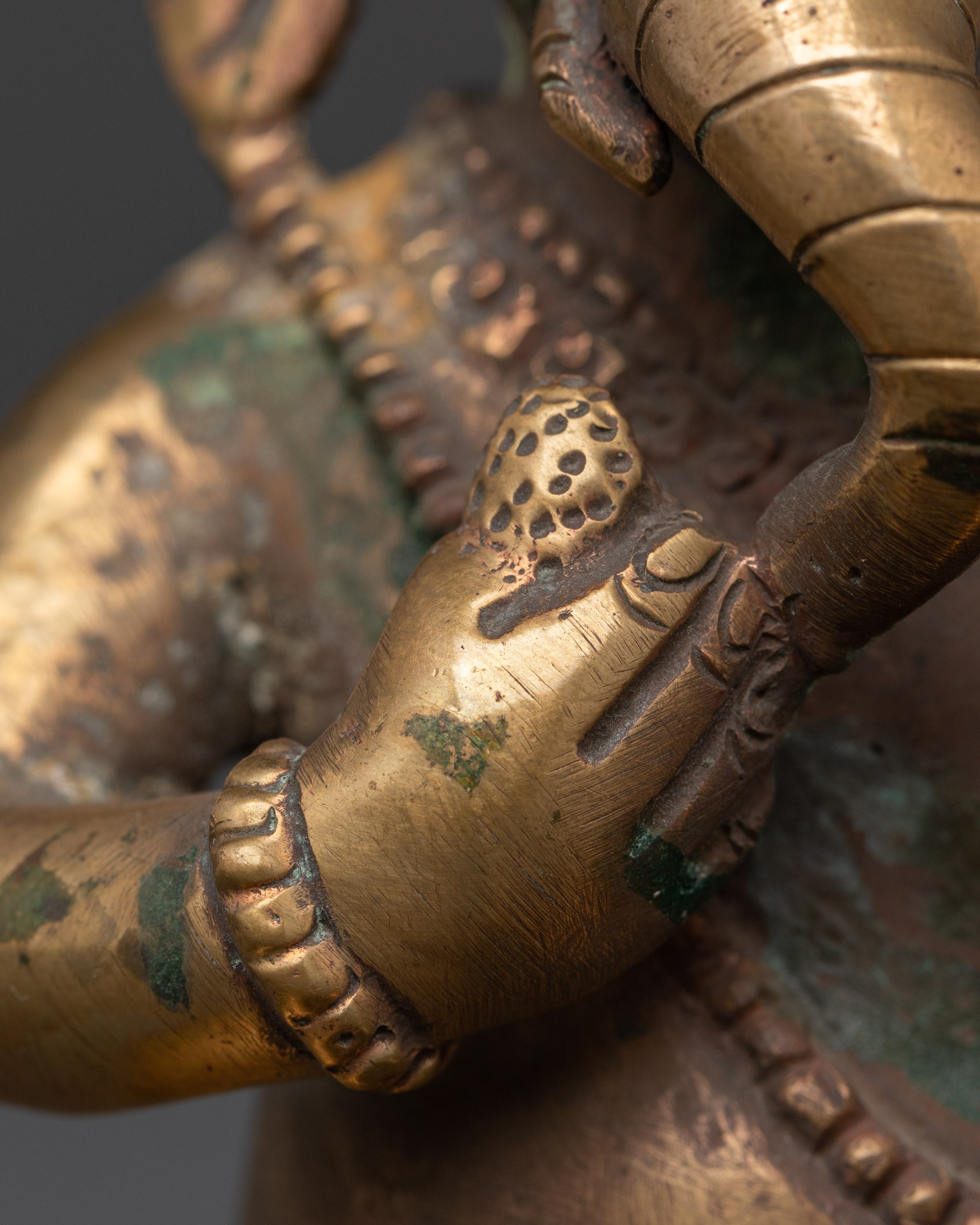 God of wisdom Ganesh figurine | 13cm, Brass Body