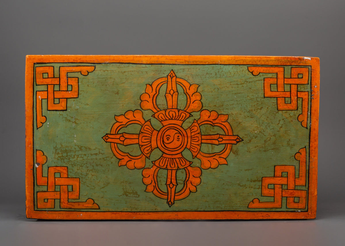 Hand-carved Folding Buddhist Table | Sacred Spiritual Decor