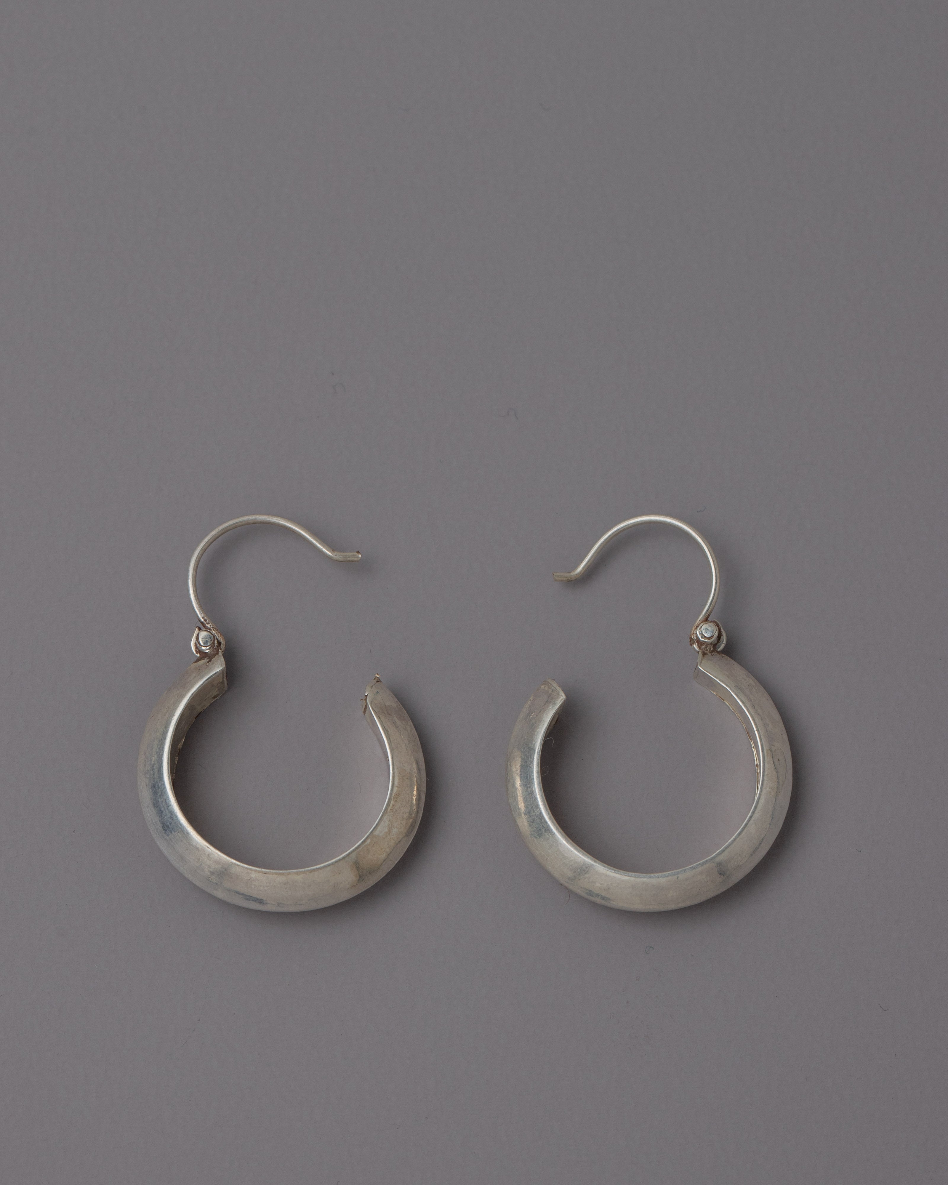 Hoop Silver Earrings Set | Handcrafted Earrings Enhancing Any Outfit with Elegant Silver