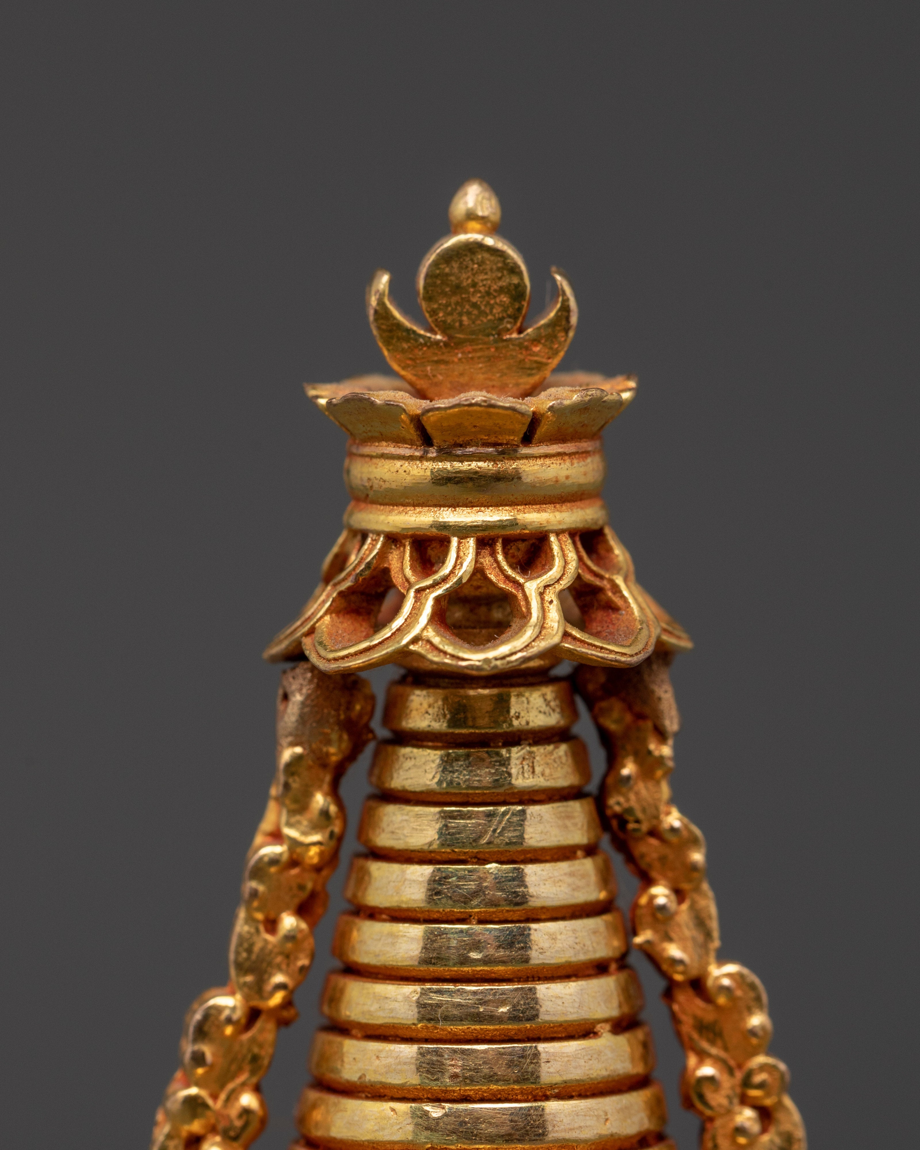 Copper Buddhist Tibetan Shrine | Handcrafted Gold Plated Statue