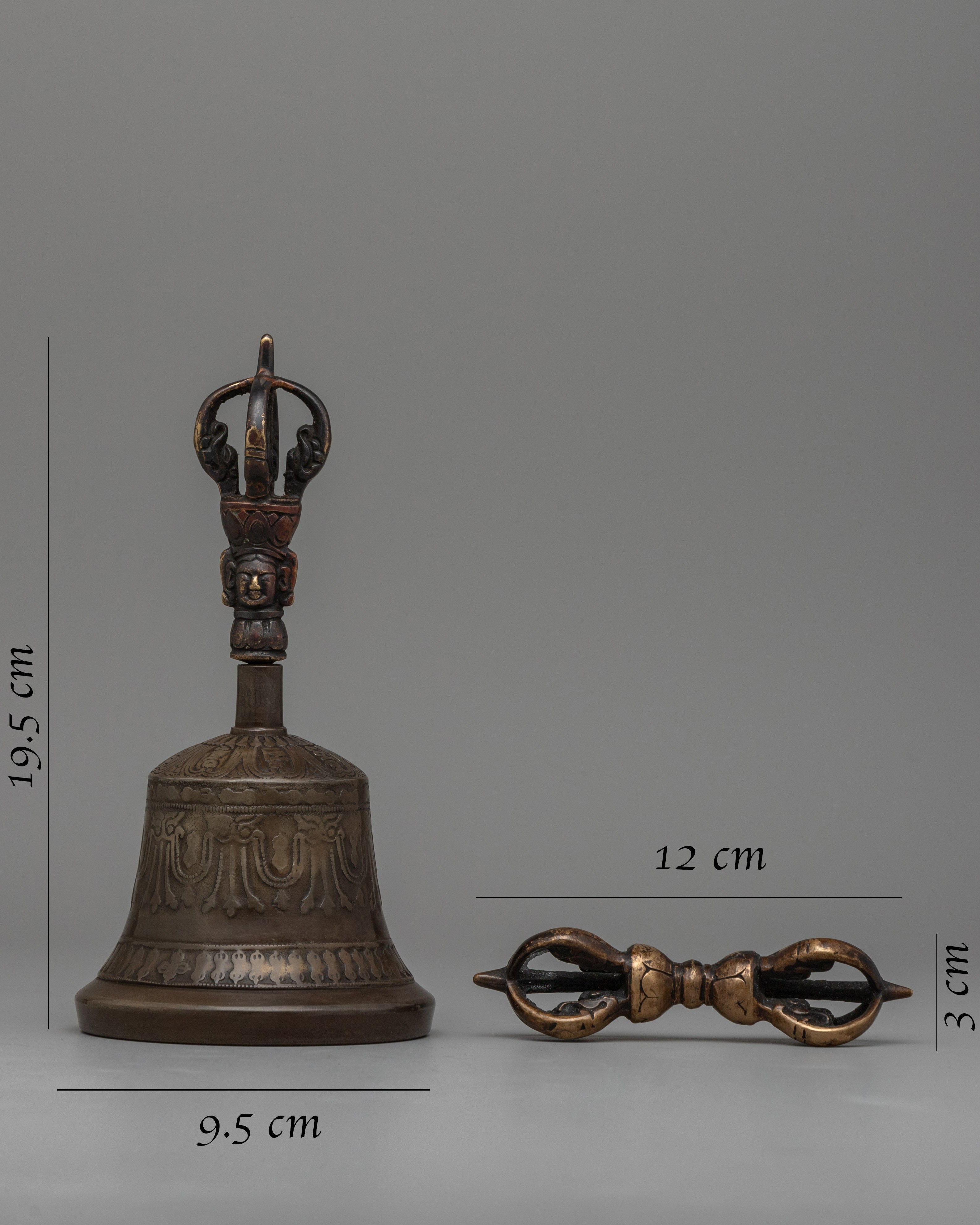 Tibetan Vajra and Bell Set | Handmade Spiritual Elegance