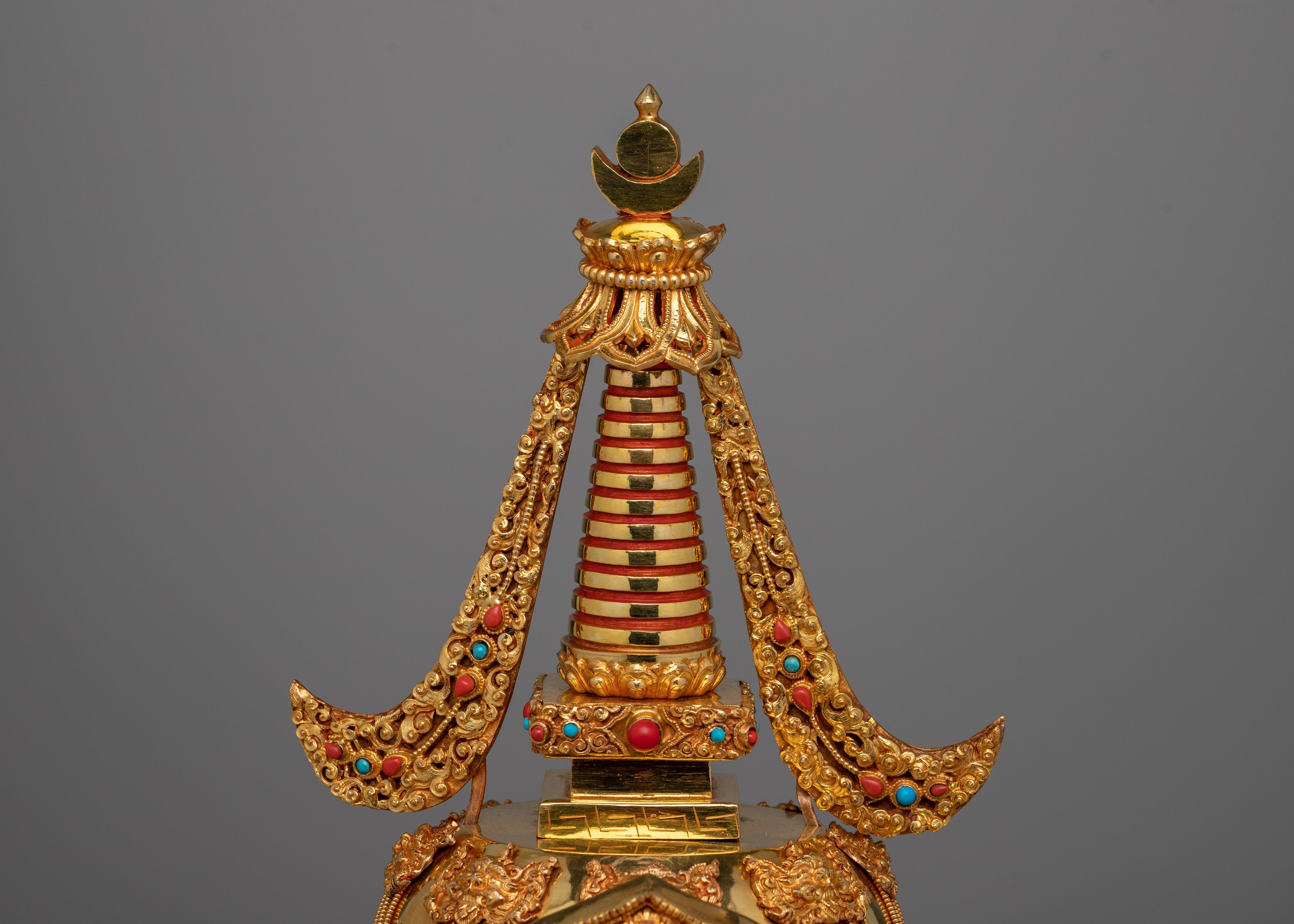 Handmade Chorten Tibetan Stupa | Handcrafted Buddhist Monument for Enlightenment and Sacred Decor