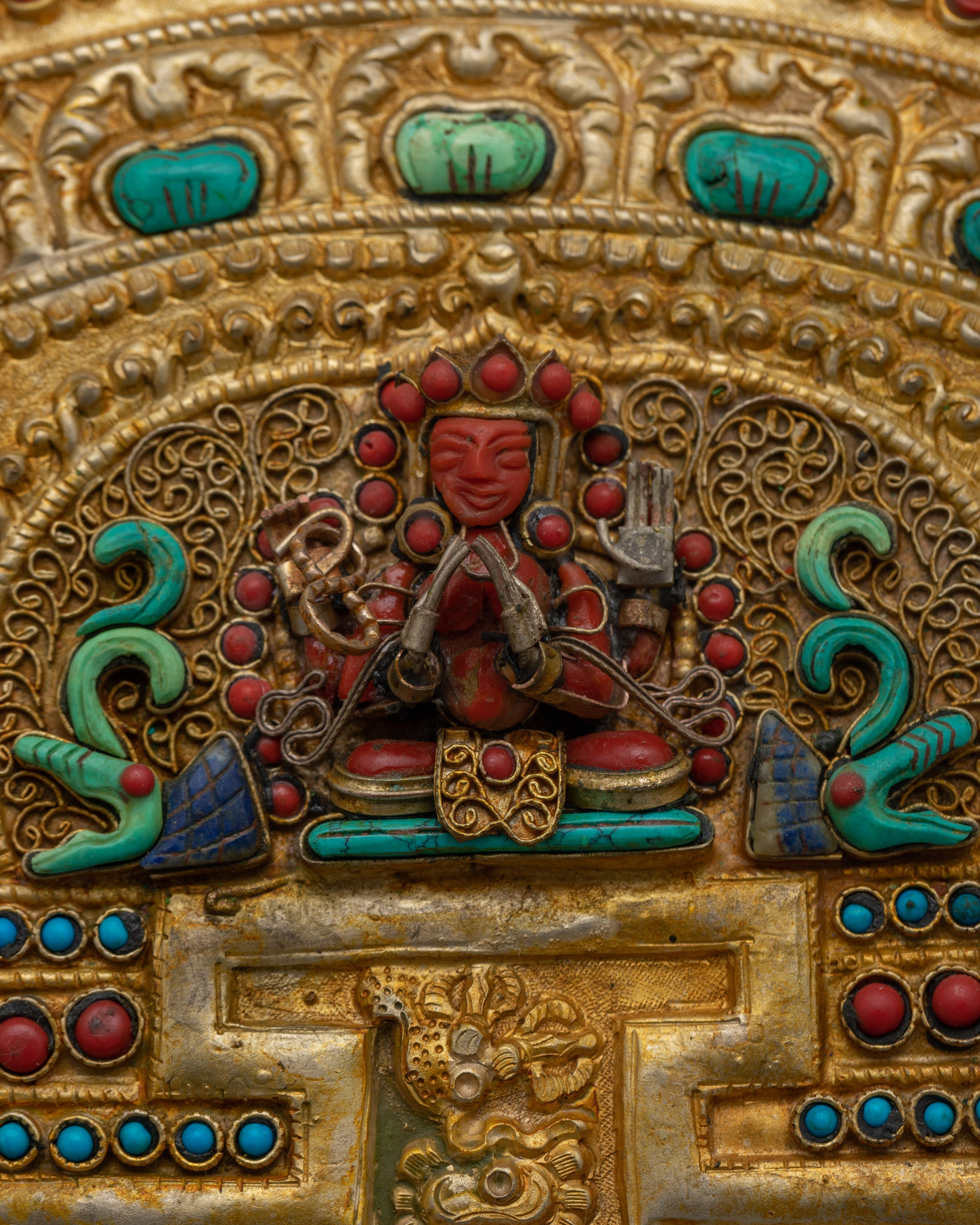 Mandala Wall Hanging Metal Thangka | A Divine Fusion of Art and Spirituality