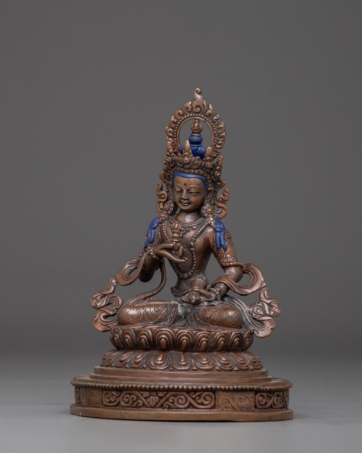Handmade Copper Statue of Vajrasattva | Dorje Sempa - Symbol of Purification