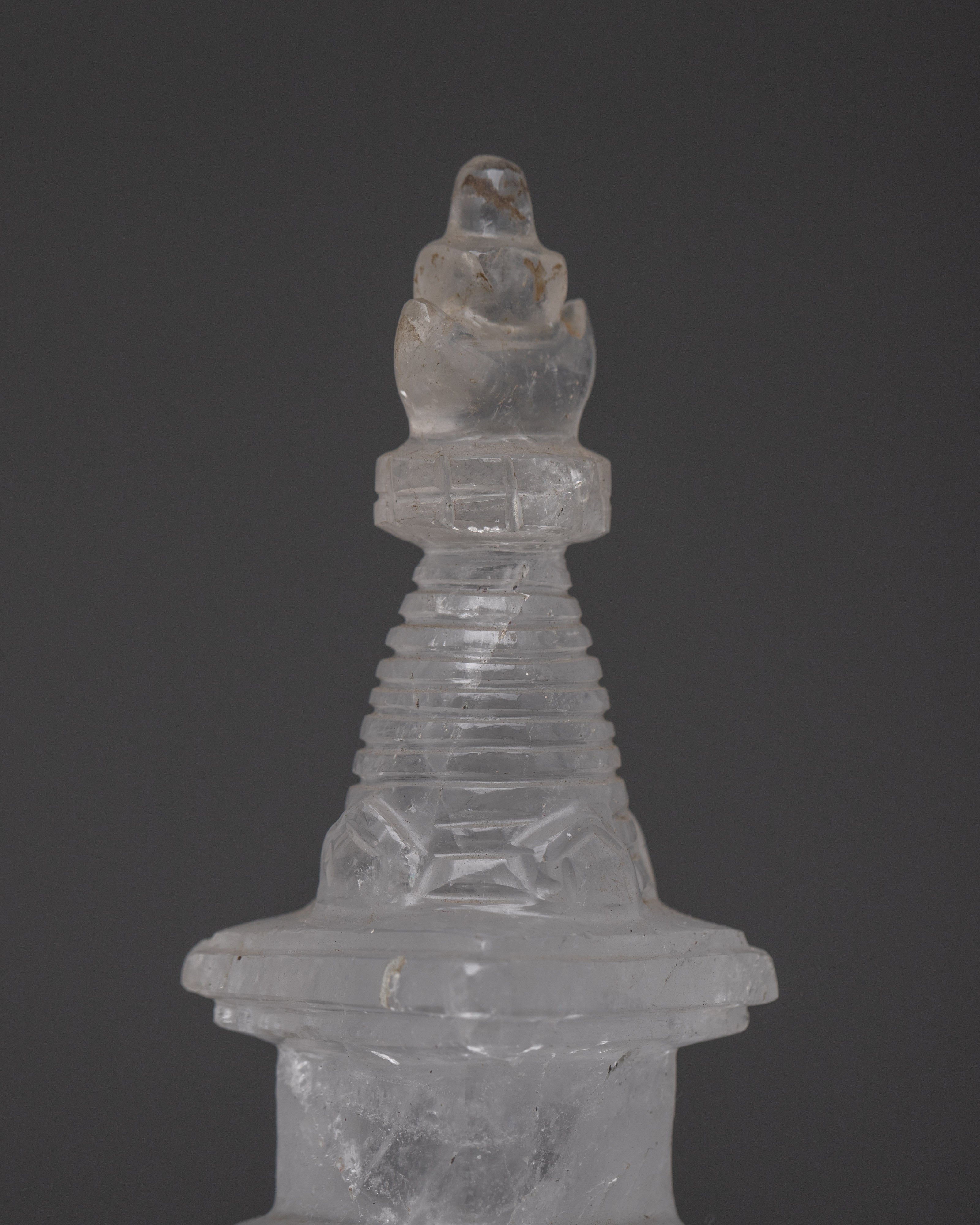 Crystal Buddhist Stupa Structure | Path to Enlightenment and Divine Presence