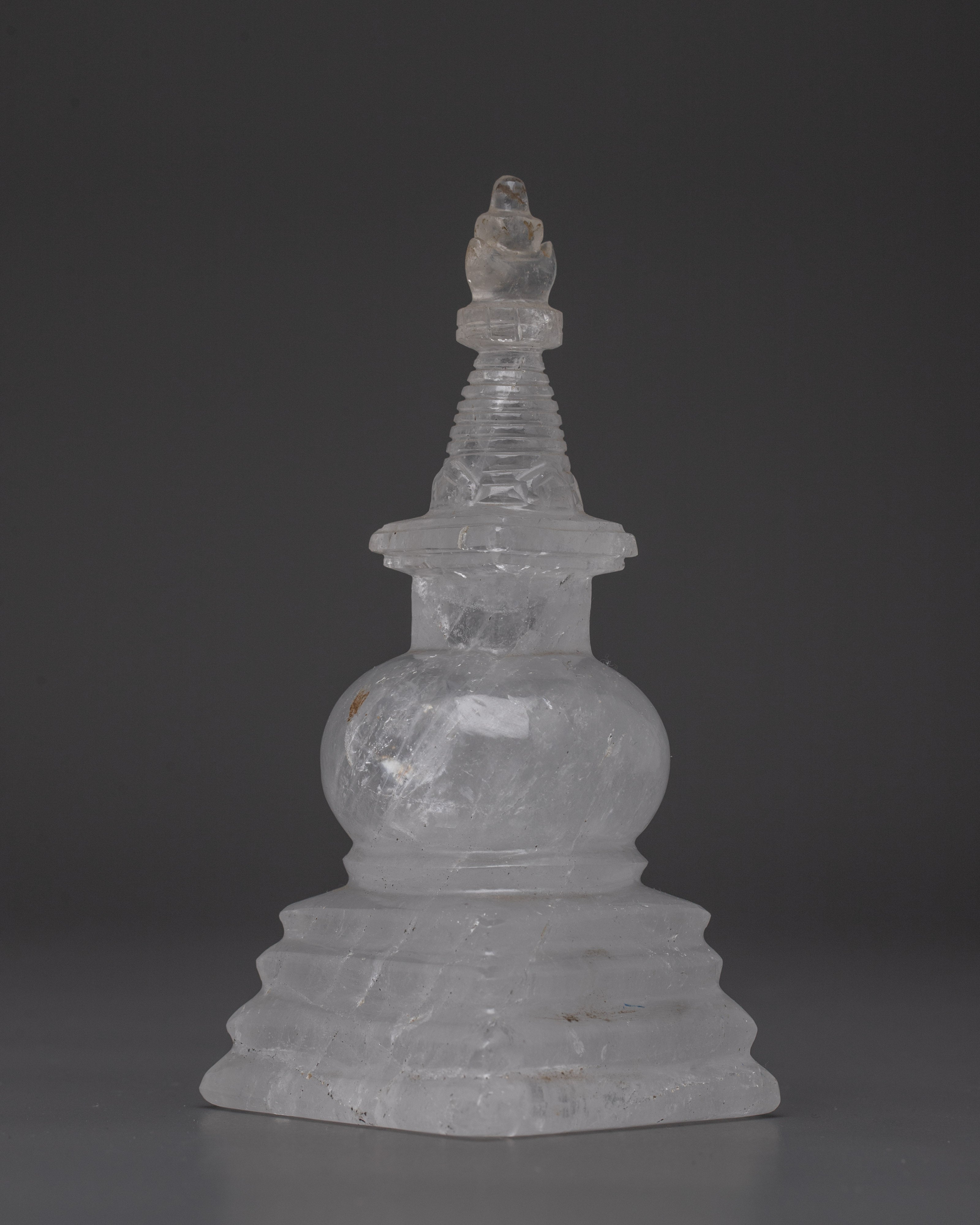 Crystal Buddhist Stupa Structure | Path to Enlightenment and Divine Presence