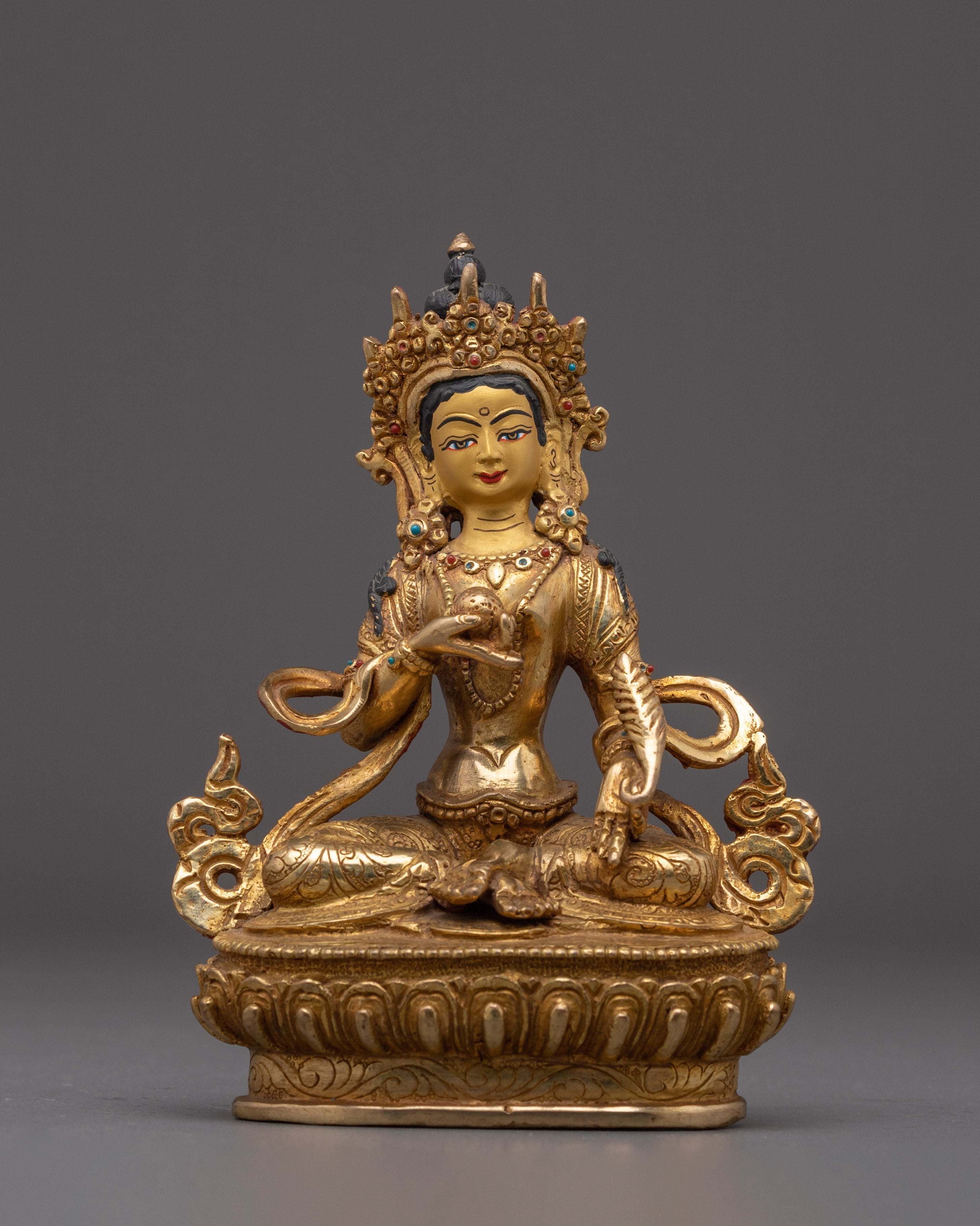 Kshitigarbha Gold Plated Statue | Statue for Spiritual Protection