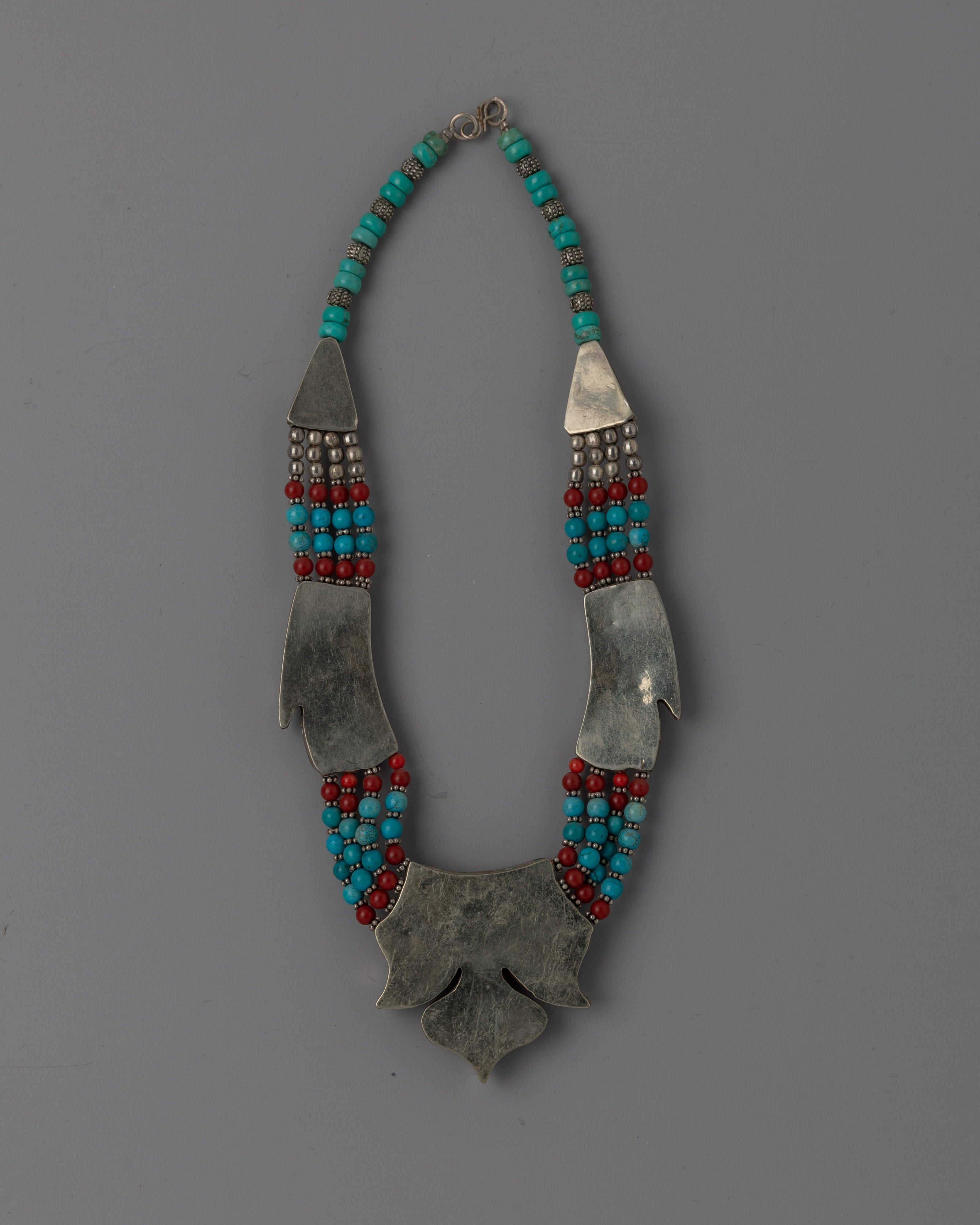 Turquoise White Stone Necklace | Elegant and Versatile Necklace for Any Occasion