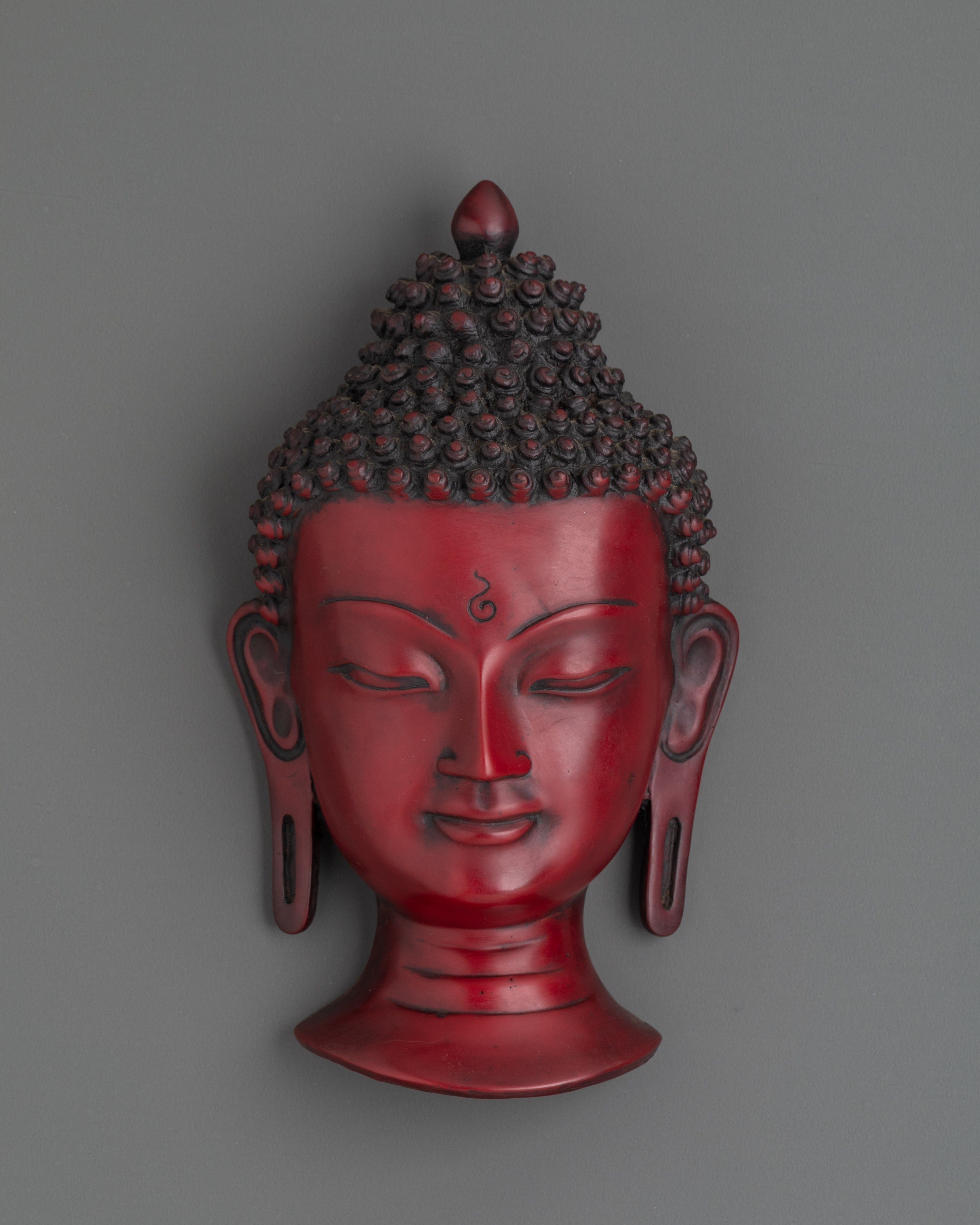 Red Buddha Head Wall Hanging