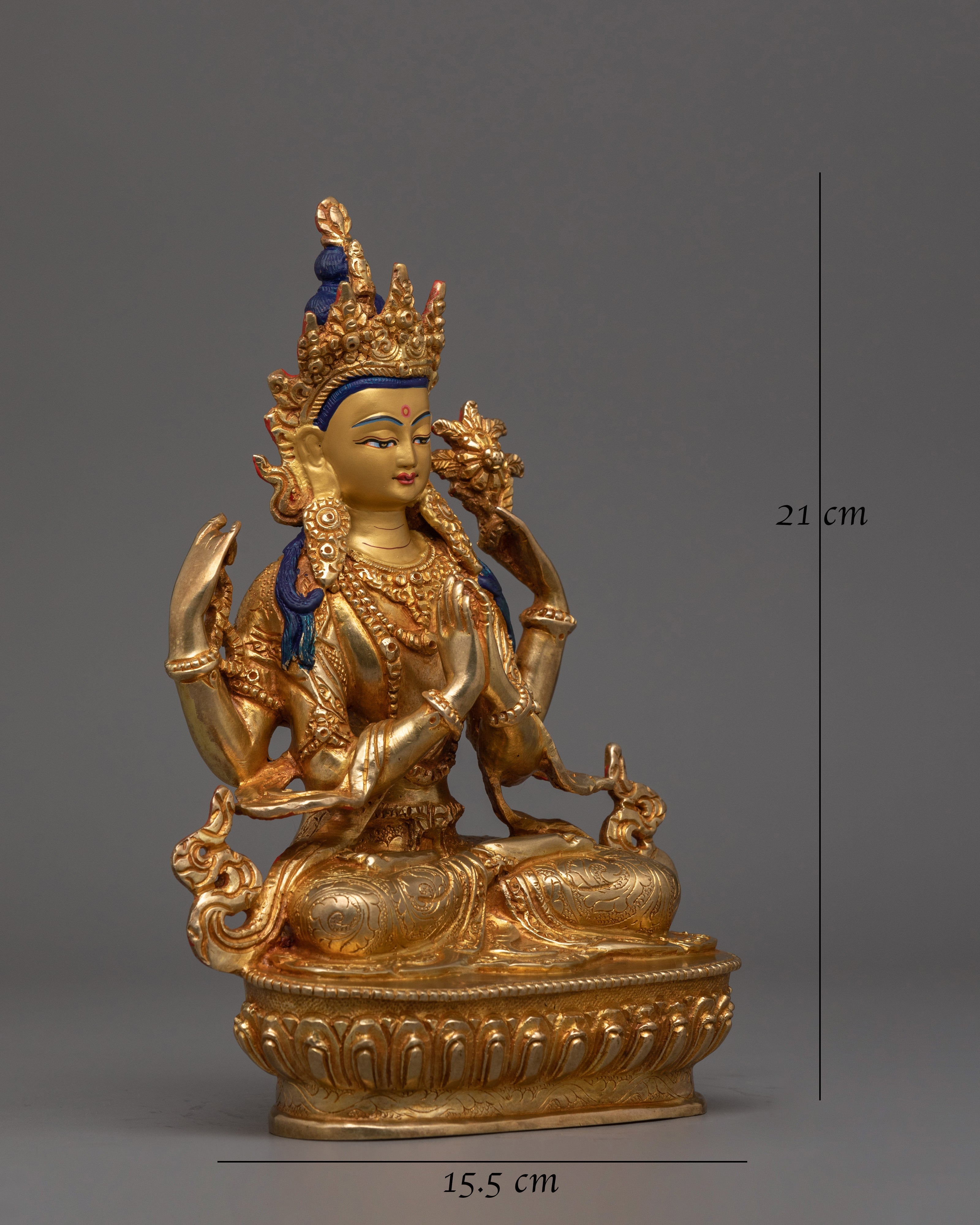 Beautiful 4 Armed Chenrezig Statue