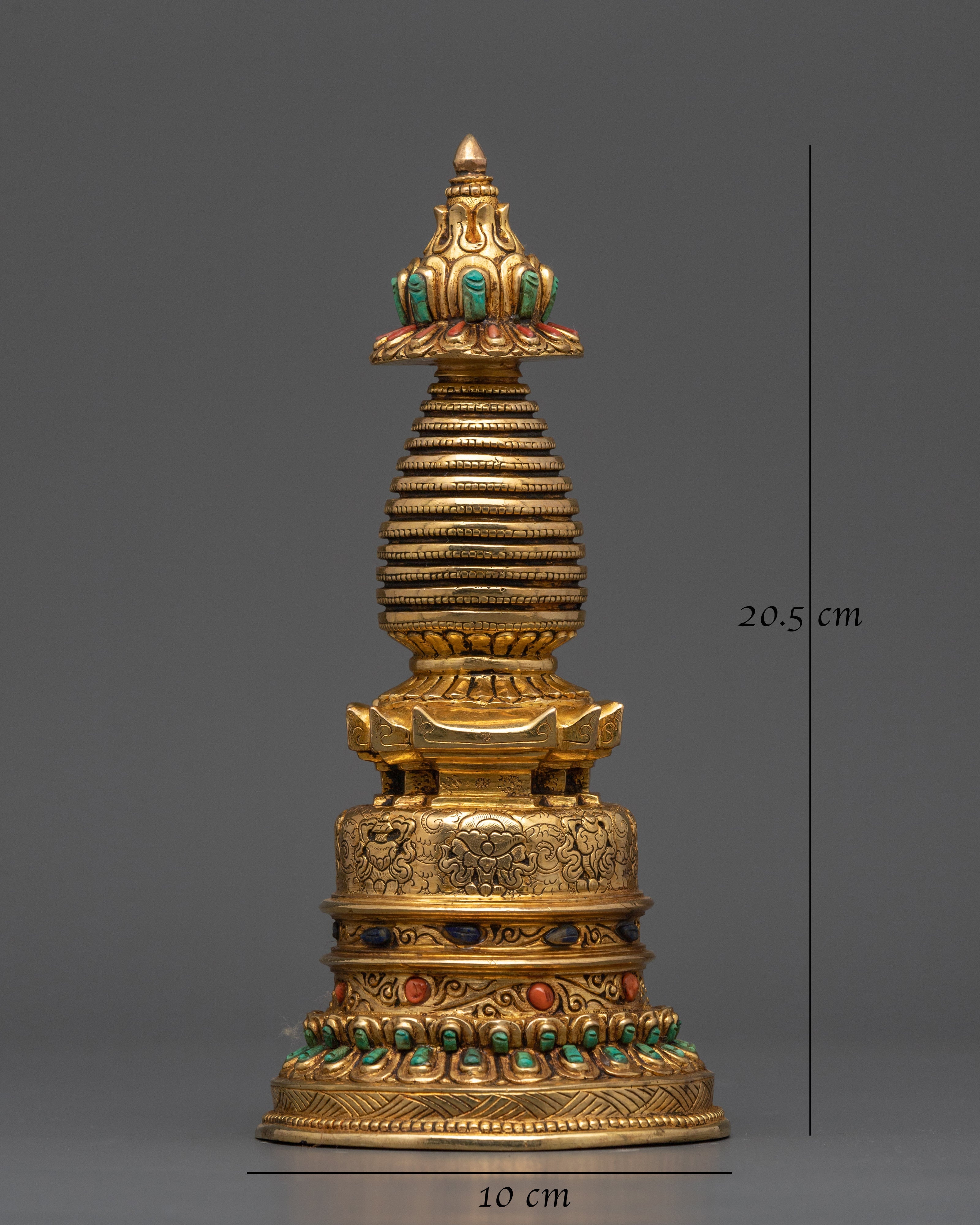 Authentic Tibetan Stupa Statue | Meditation & Mindfulness Decor