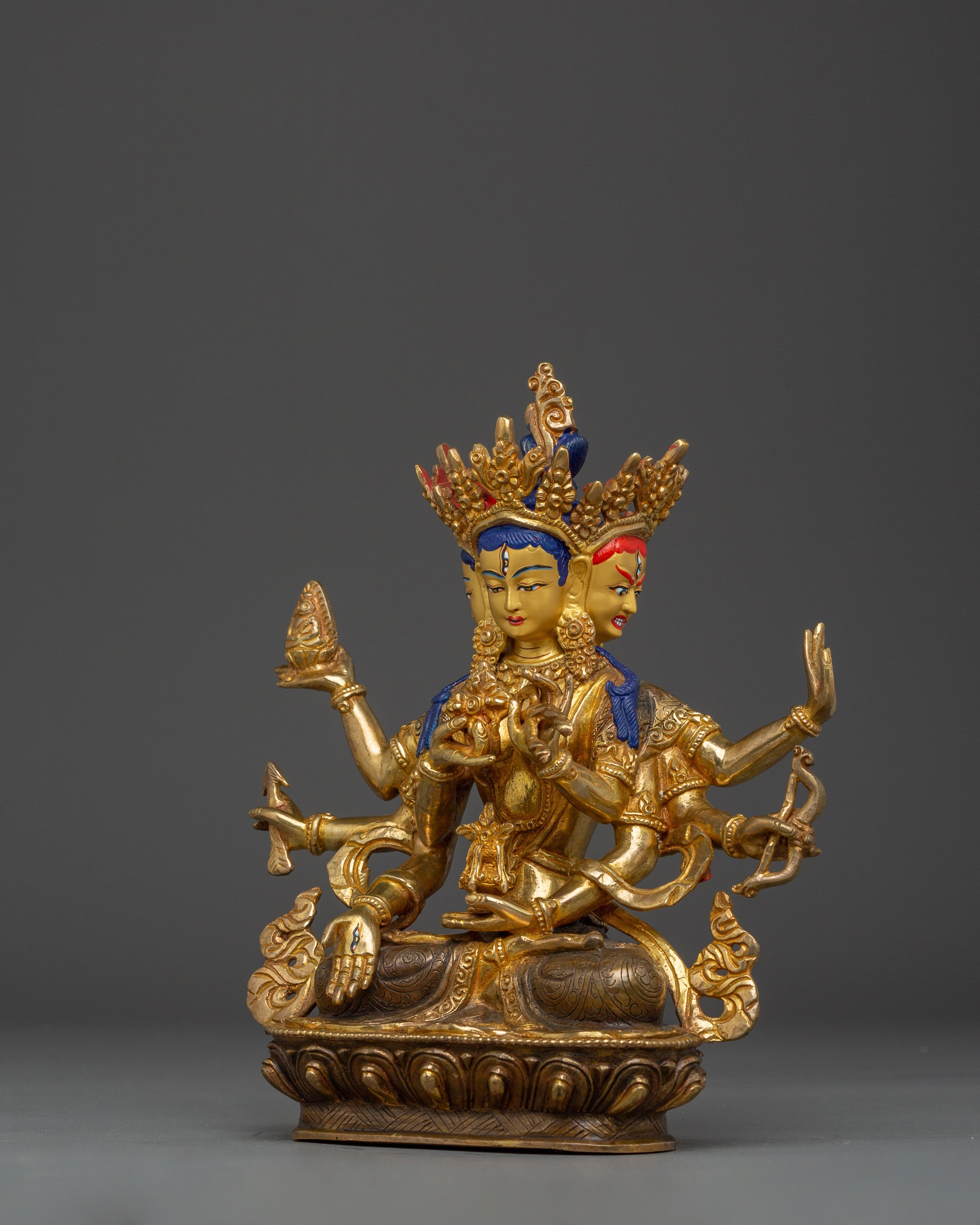 Tibetan Buddhist Deity Namgyalma Copper Statue | Spiritual Protector Sculpture