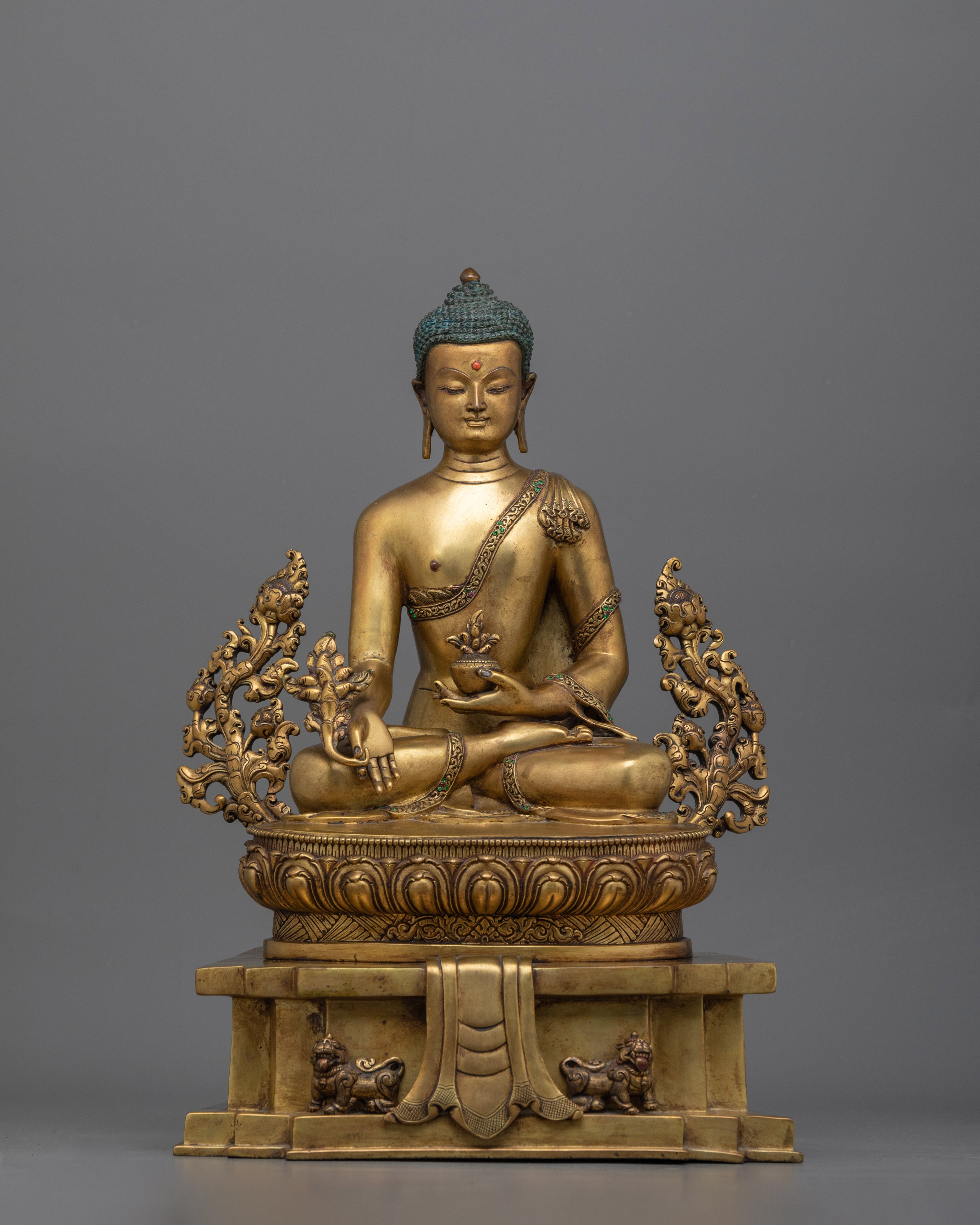 Medicine Buddha on the Throne | The Supreme Healer in Majestic Form