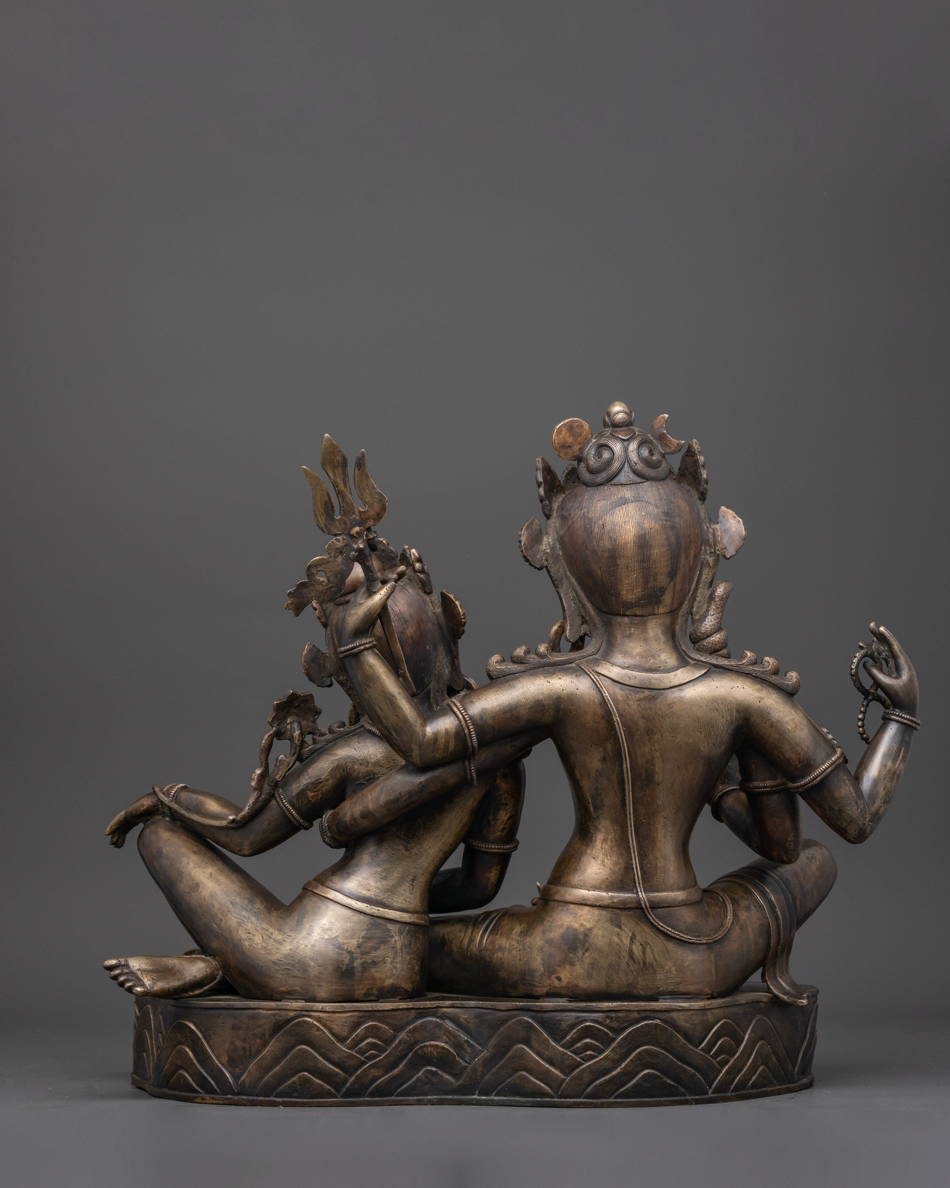 Lord Shiv and Parvati Statue | Spiritual Couple Sculpture for Home, Temple, or Meditation Space