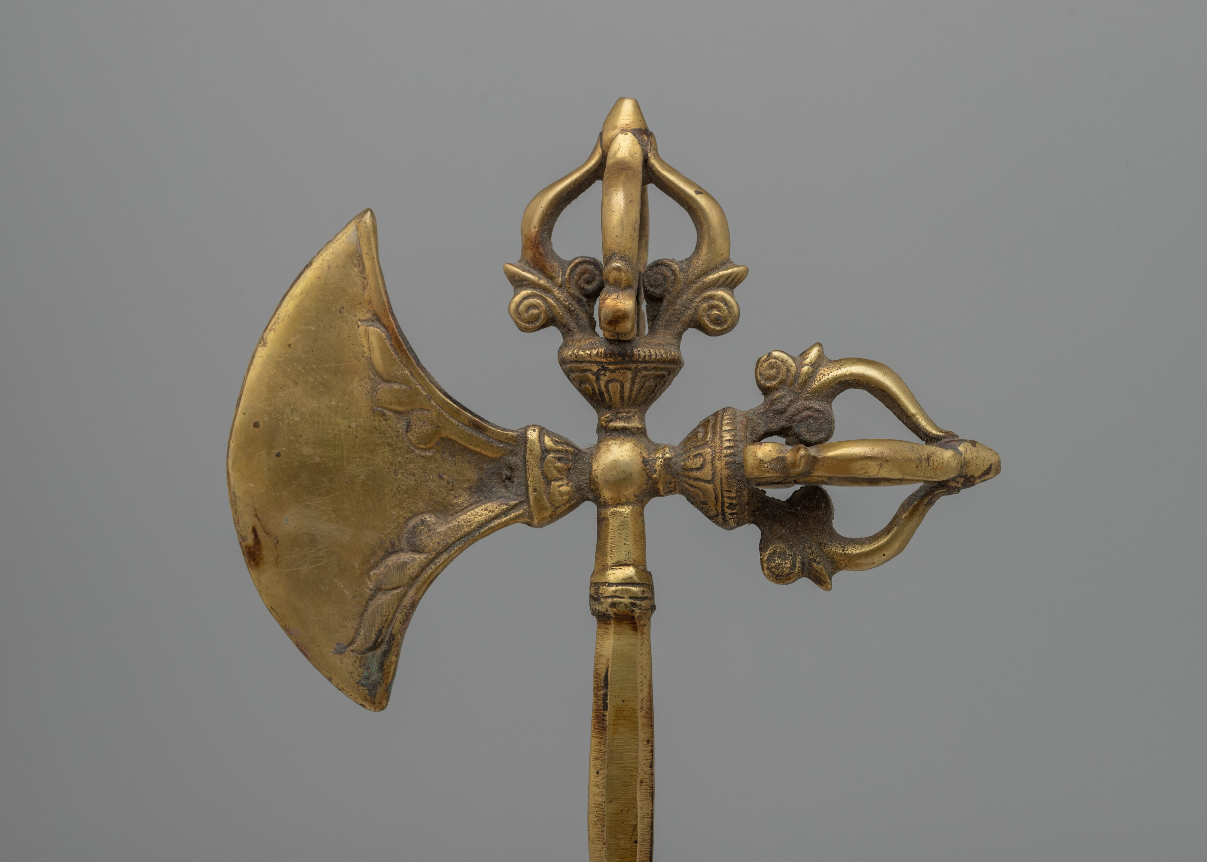 Sacred Ritual Dagger Axe | Tibetan Buddhist Ceremonial Weapon