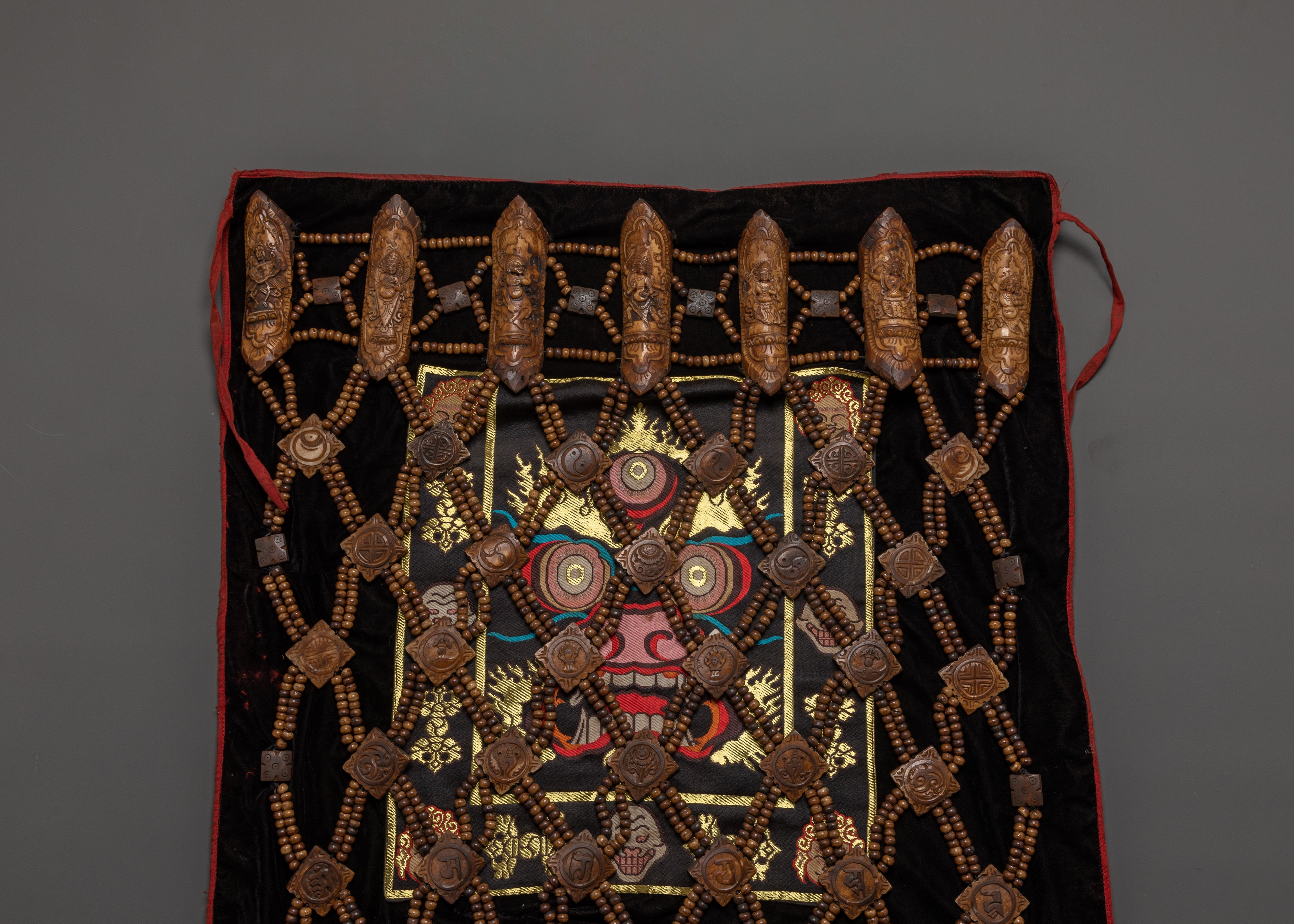 Yak Bone Guru Fabric | Handcrafted Tibetan Sacred Cloth, Spiritual Altar Textile