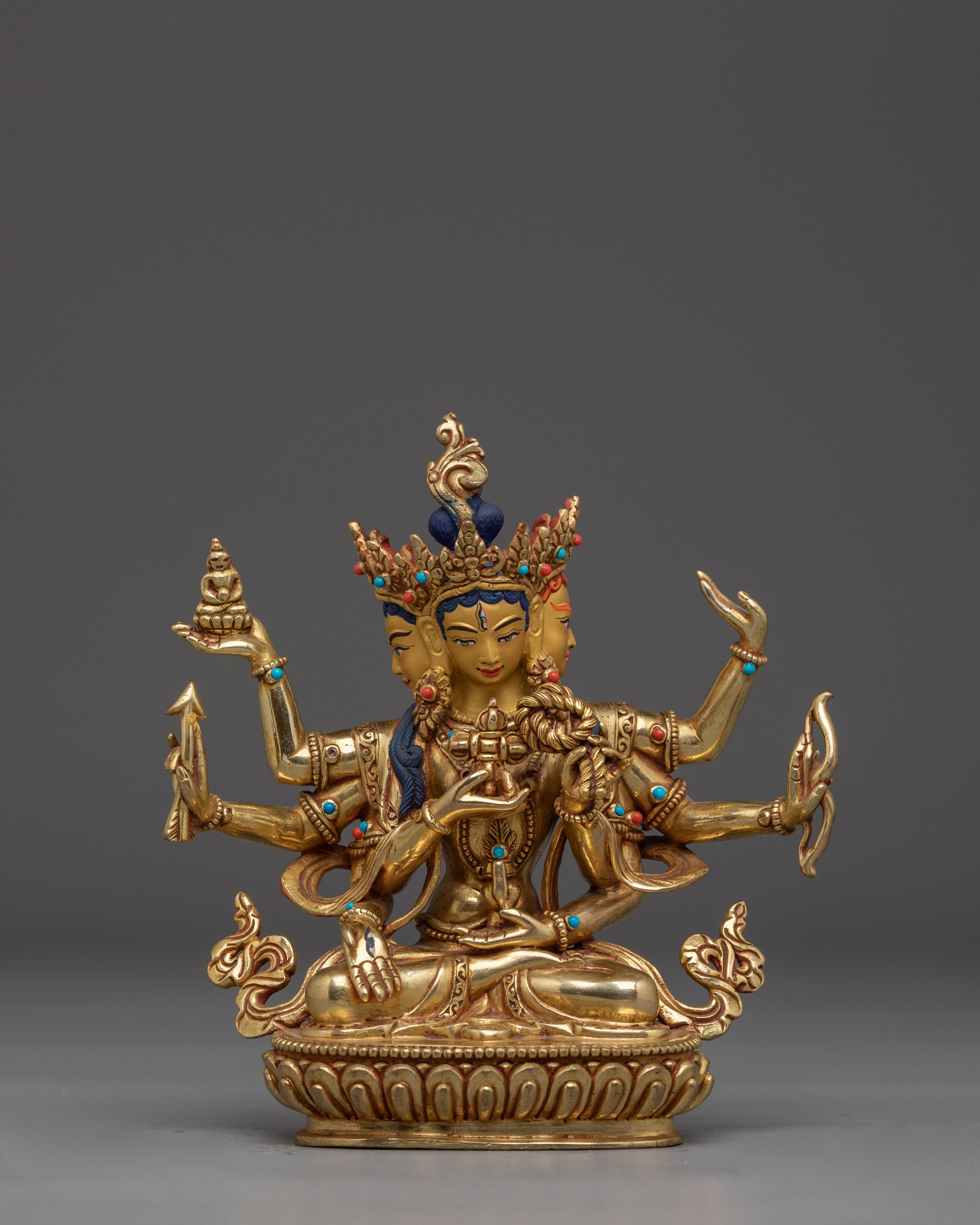 Tibetan Buddhist Deity Namgyalma Copper Statue