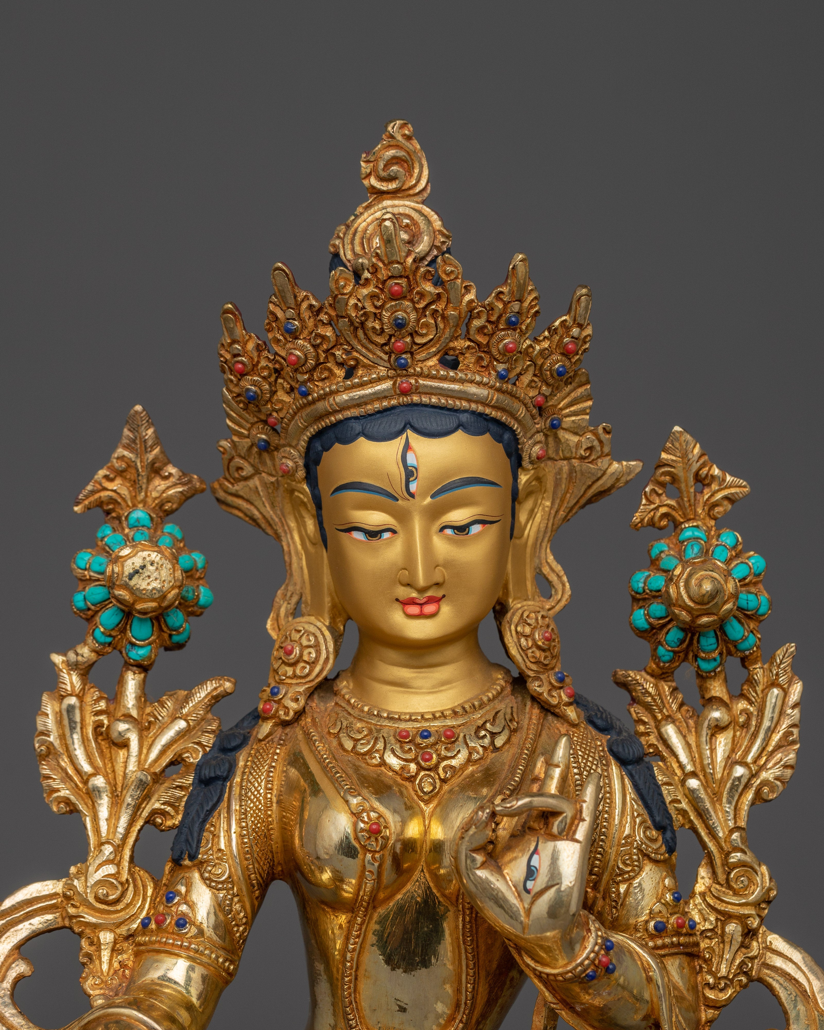 Handmade Compassionate Mother White Tara Statue | Path of Wisdom and Longevity