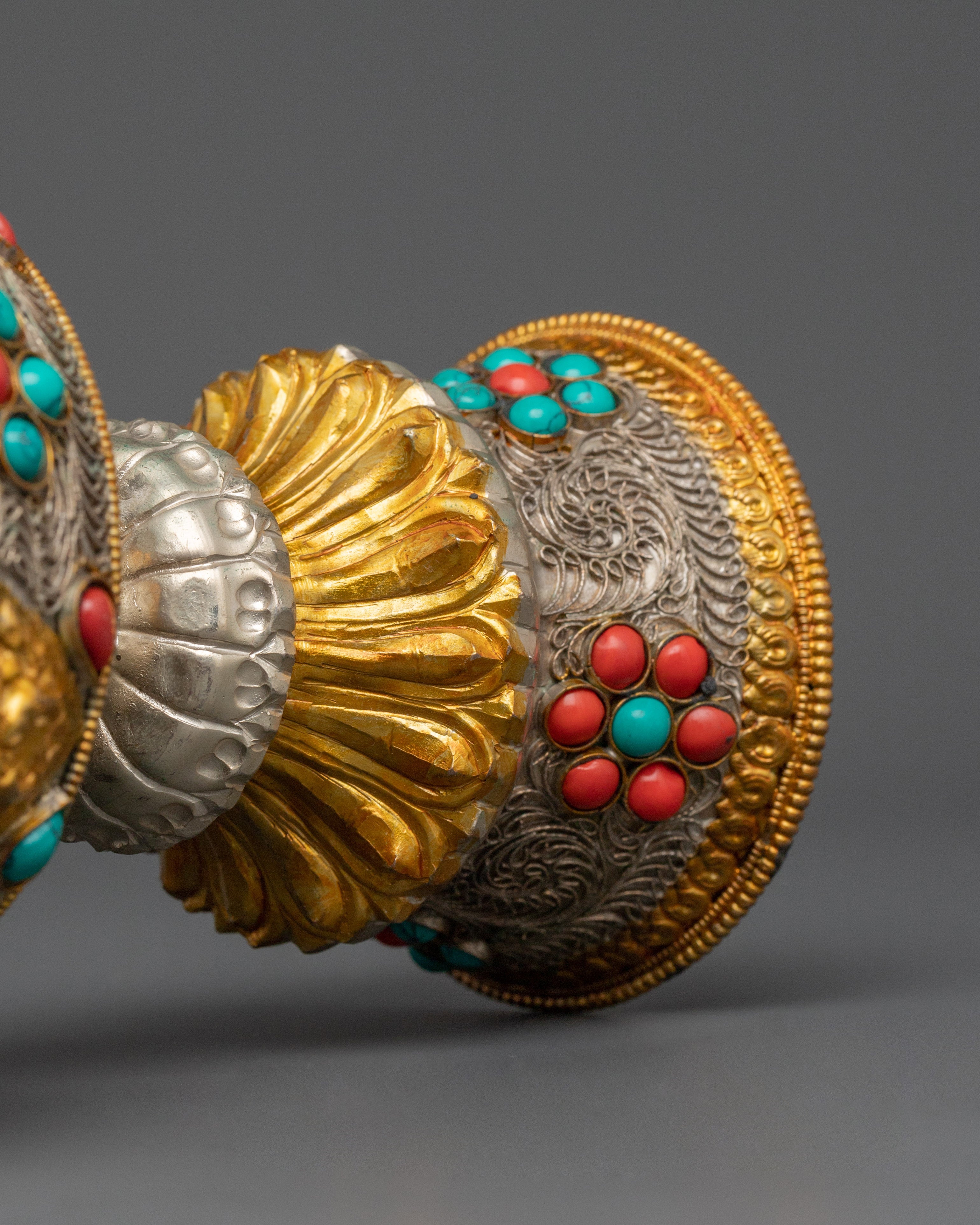 Handcrafted Buddhist Butter Lamp | Sacred Ritual Offering Lamp