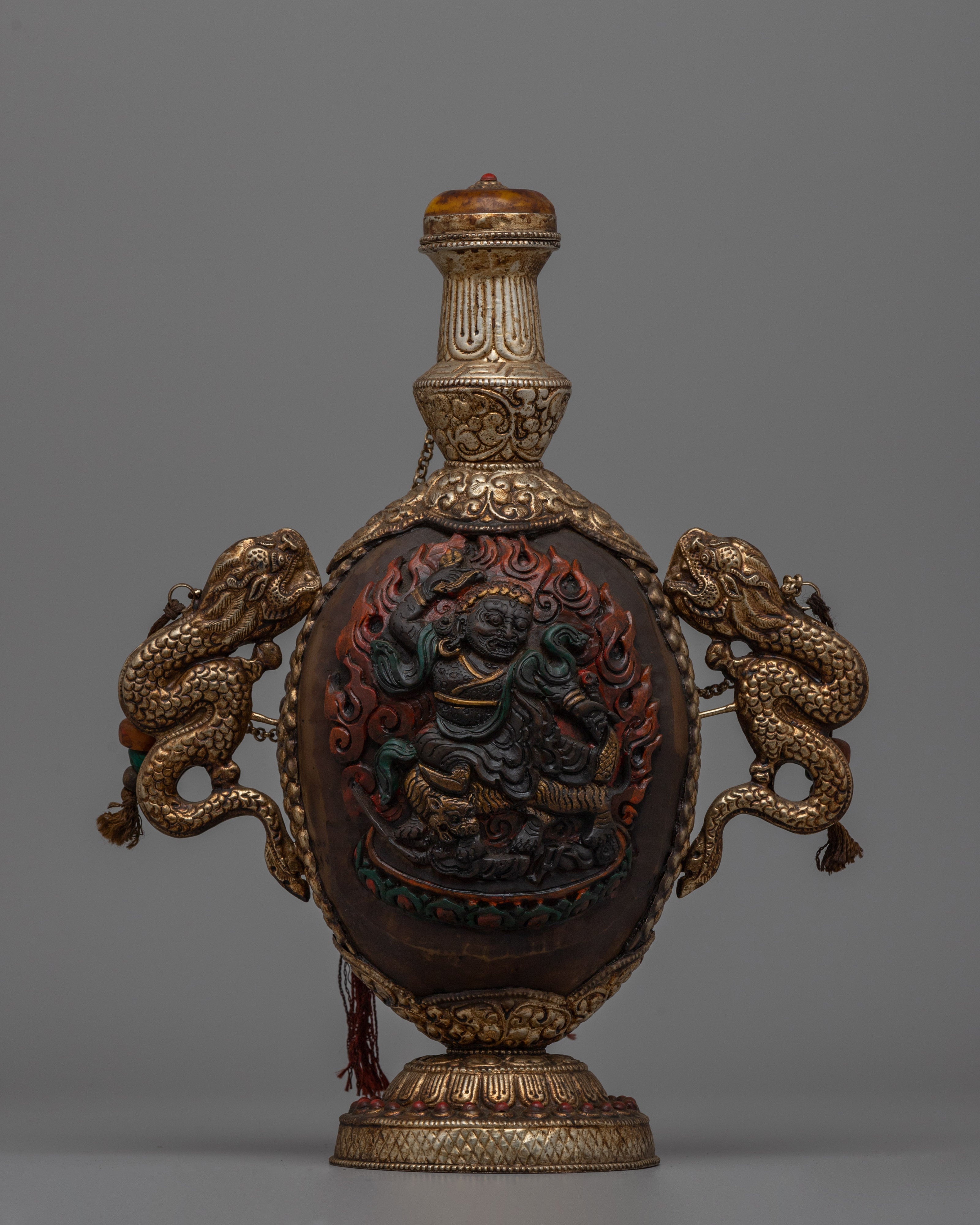 Handmade Tibet Snuff Bottle | Beautifully Crafted with Traditional Tibetan Detailing