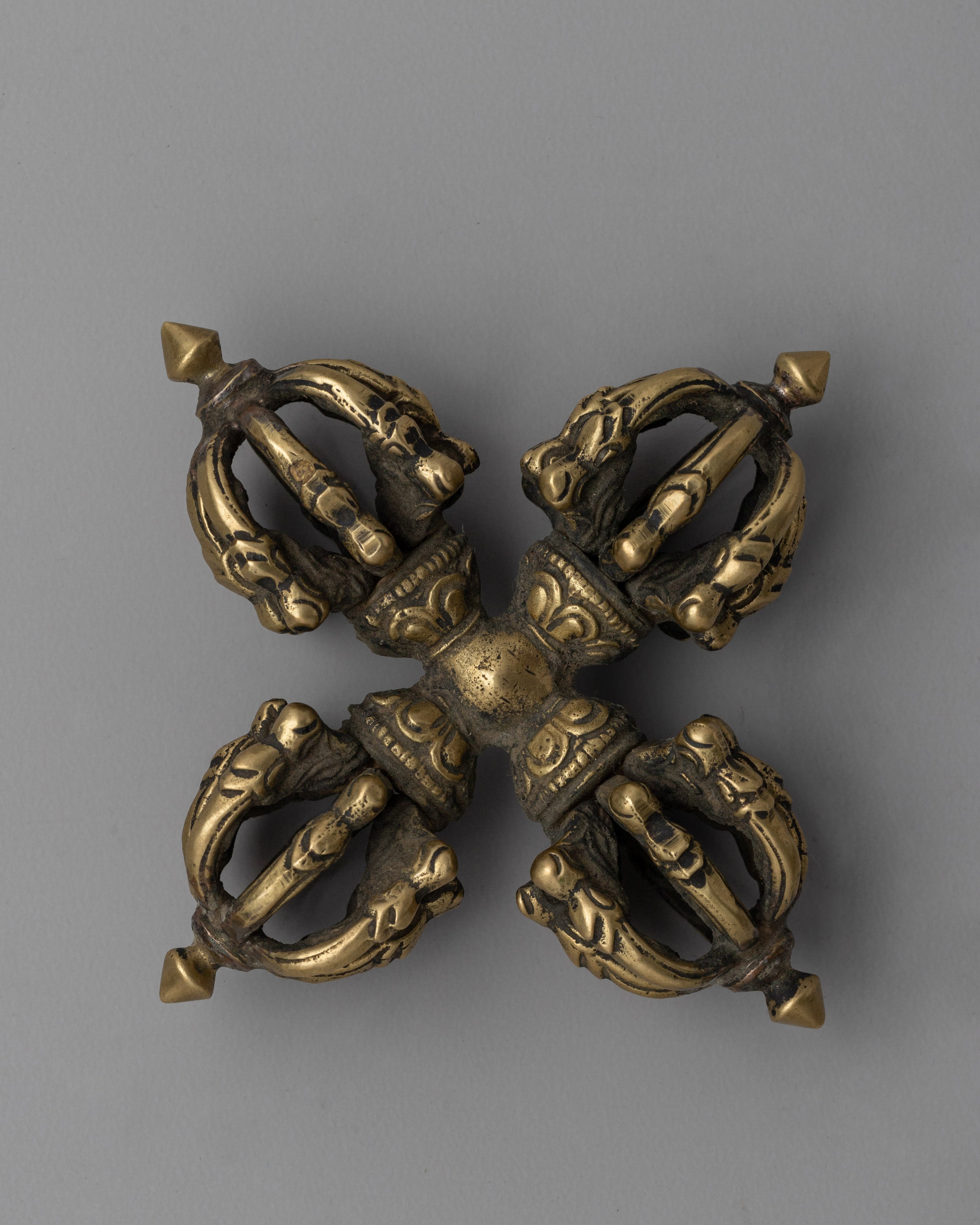 Tibetan Double Dorje Vajra | Decorative Altar Tool