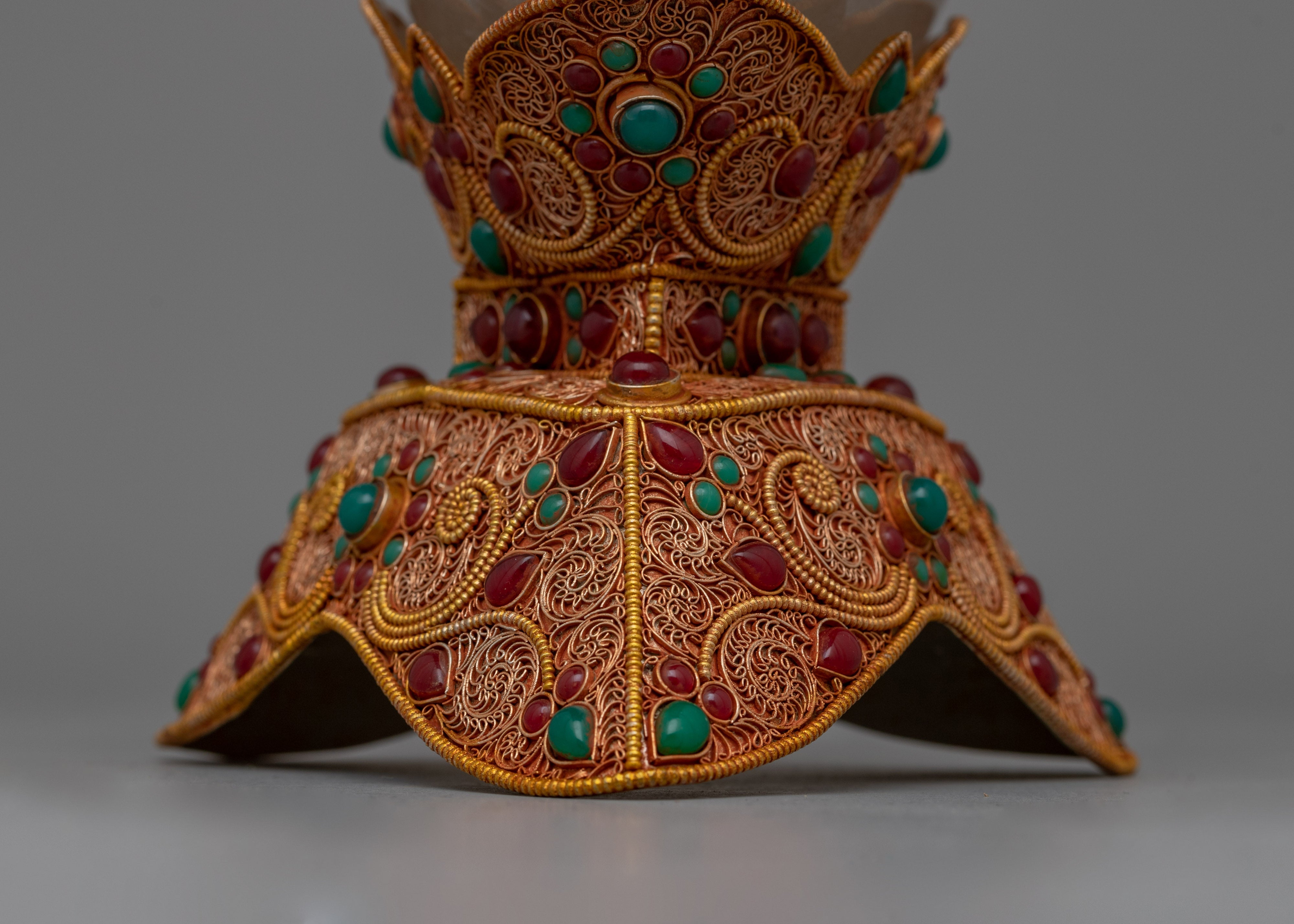 Skull Cup Kapala Set | Sacred Ritual Offering Vessel