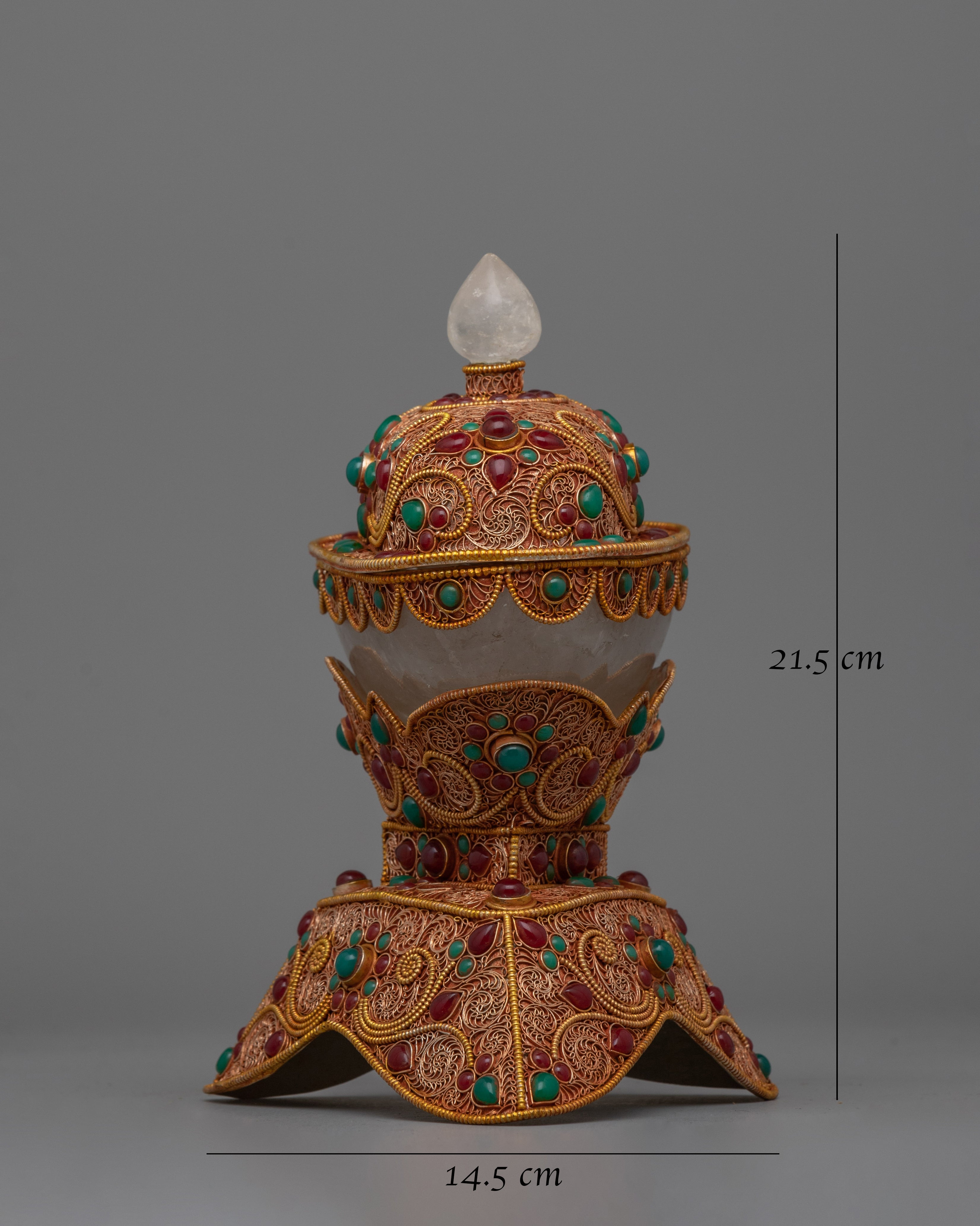 Skull Cup Kapala Set | Sacred Ritual Offering Vessel