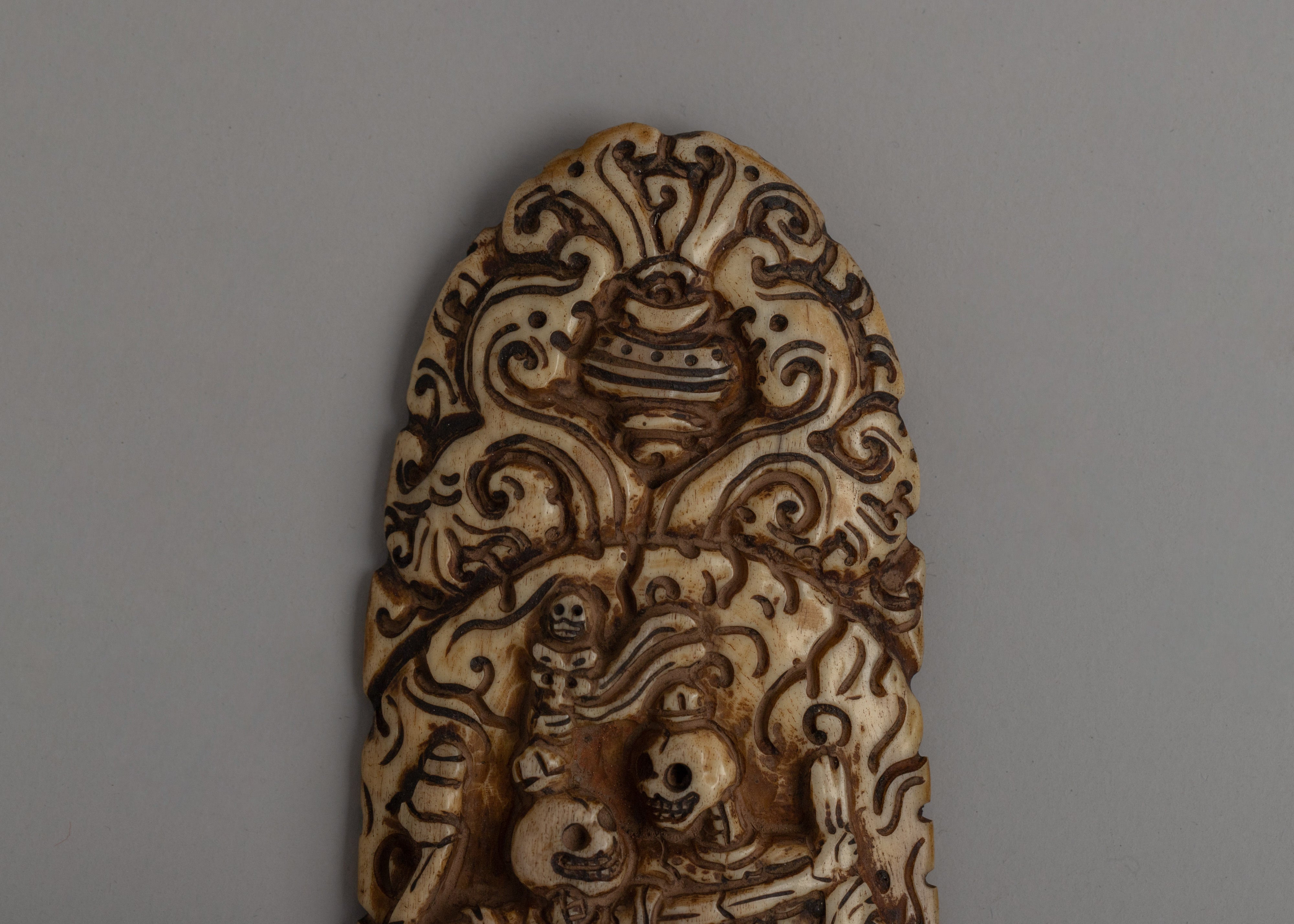 Citipati Carved Apron | Artisan Spiritual Bone Carving