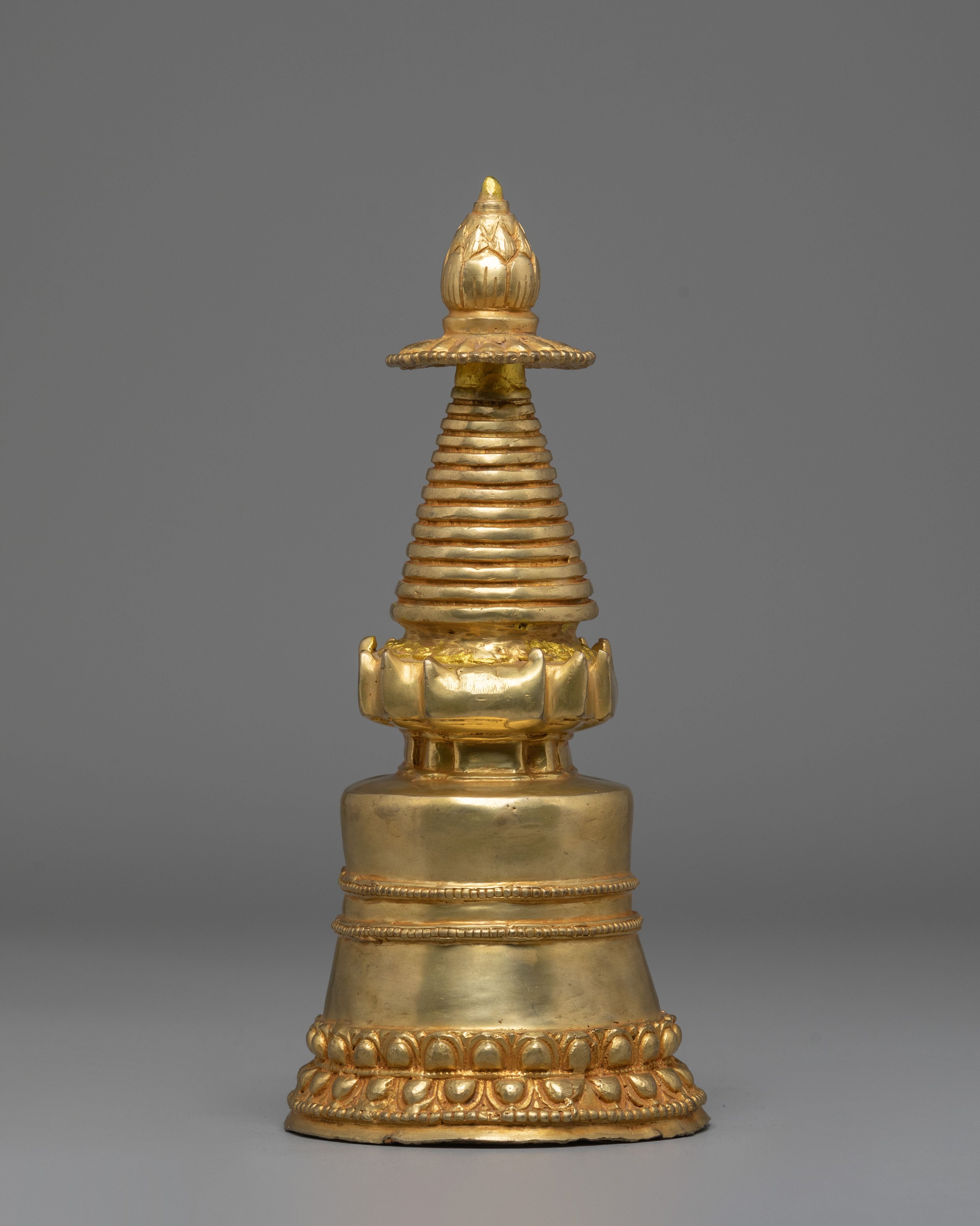 Handcrafted Gold Plated Buddhist Stupa