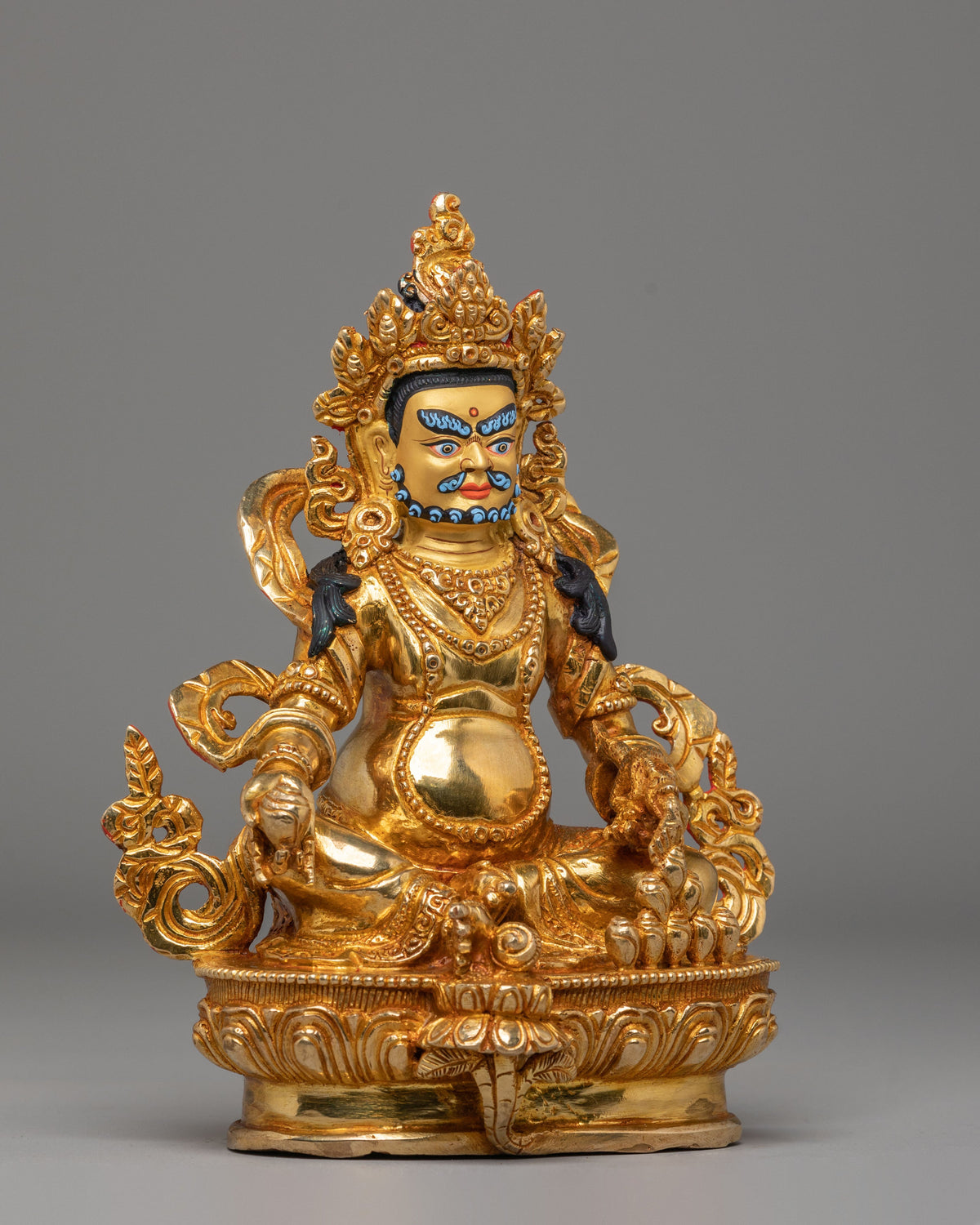 Handcrafted Copper Artwork of Dzambhala | Embodiment of Wealth