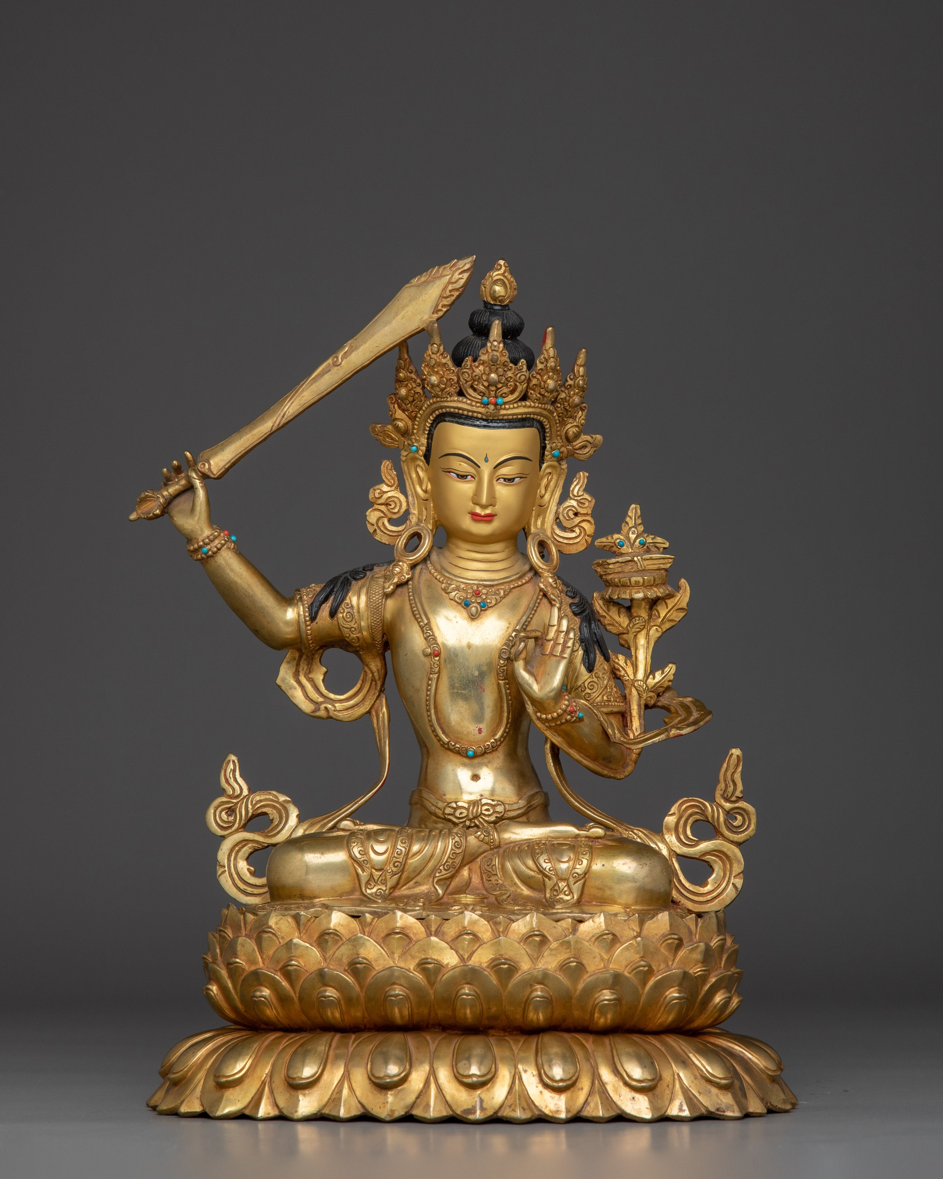 Manjushri Copper Statue for Meditation