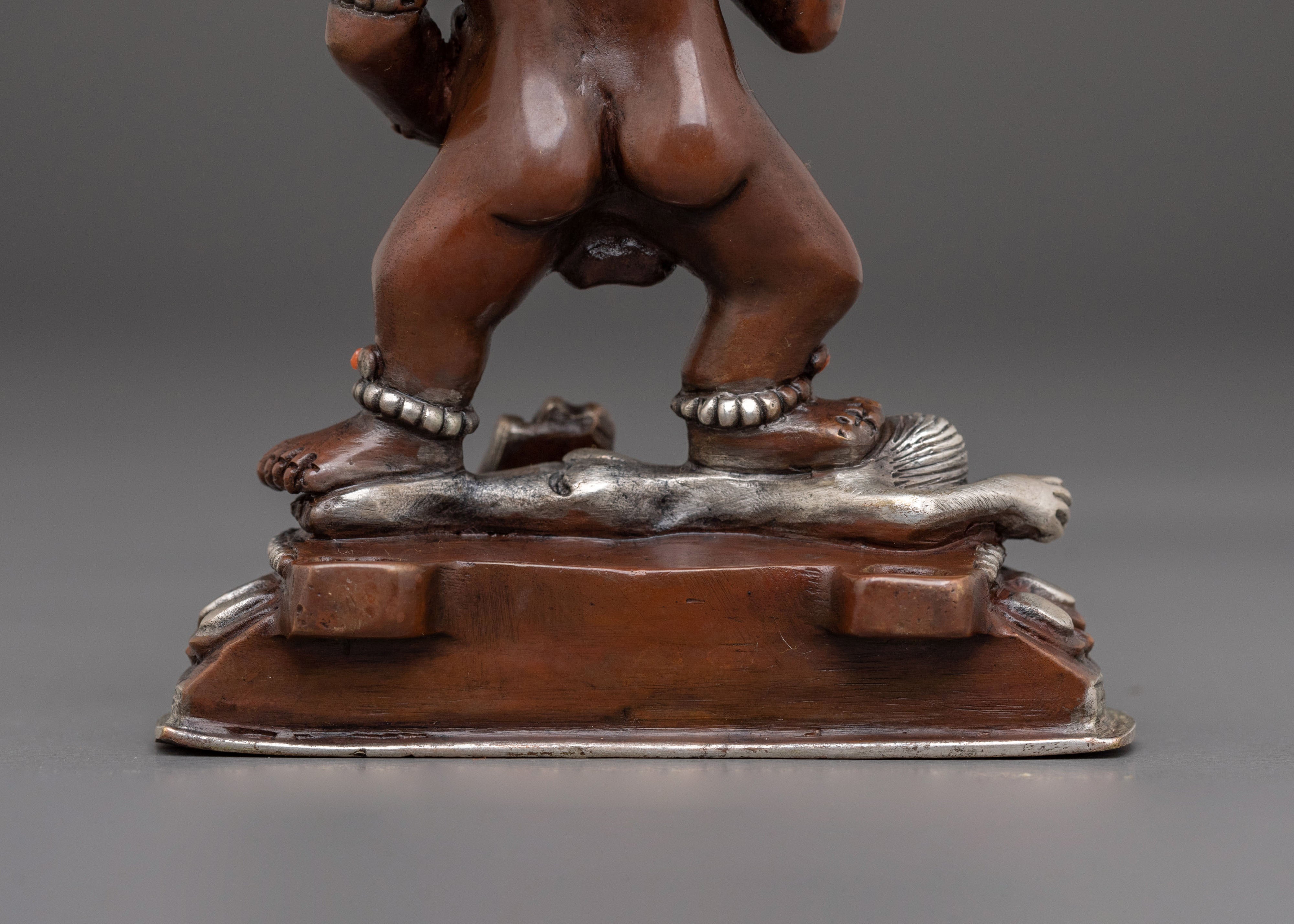 Black Dzambhala Sacred Statue | Buddhist Wealth Deity Art