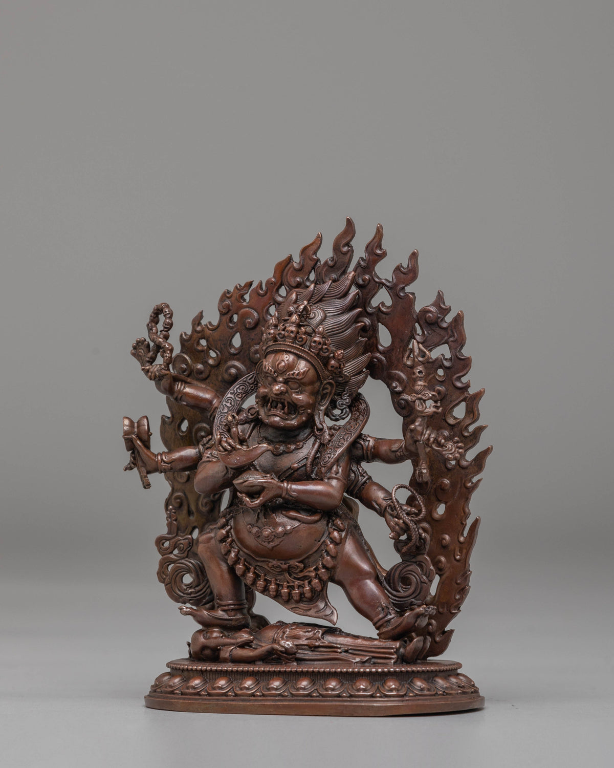 Six-Armed Mahakala Statue | Powerful Dharma Protector in Tibetan Buddhism