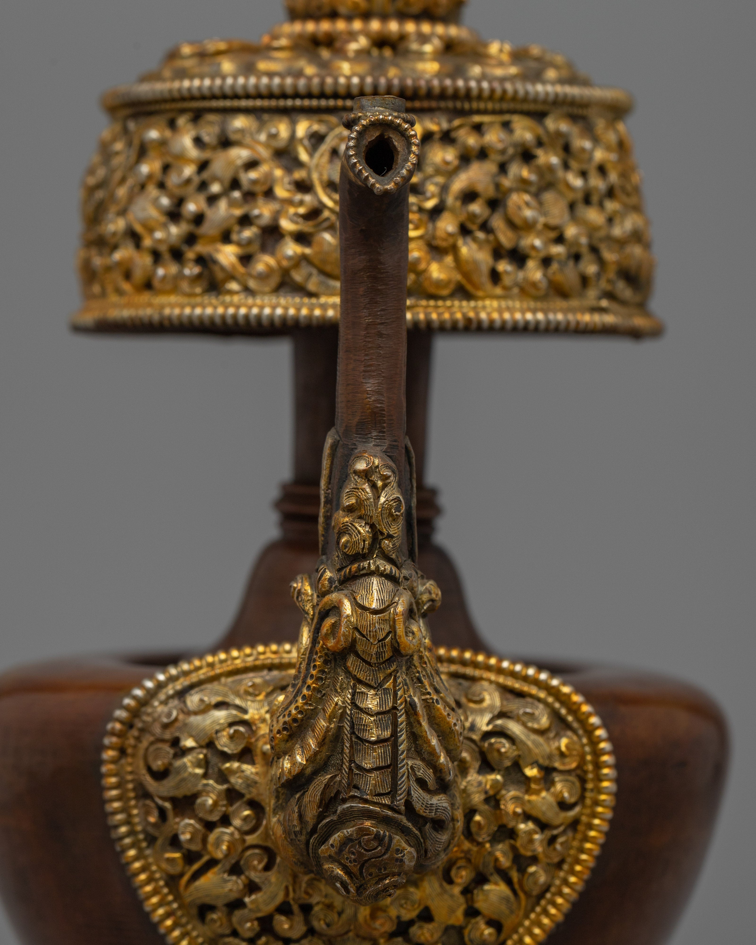 Gold & Silver-Plated Bhumba Ritual Vase | Spiritual Bhumba Ritual Vase