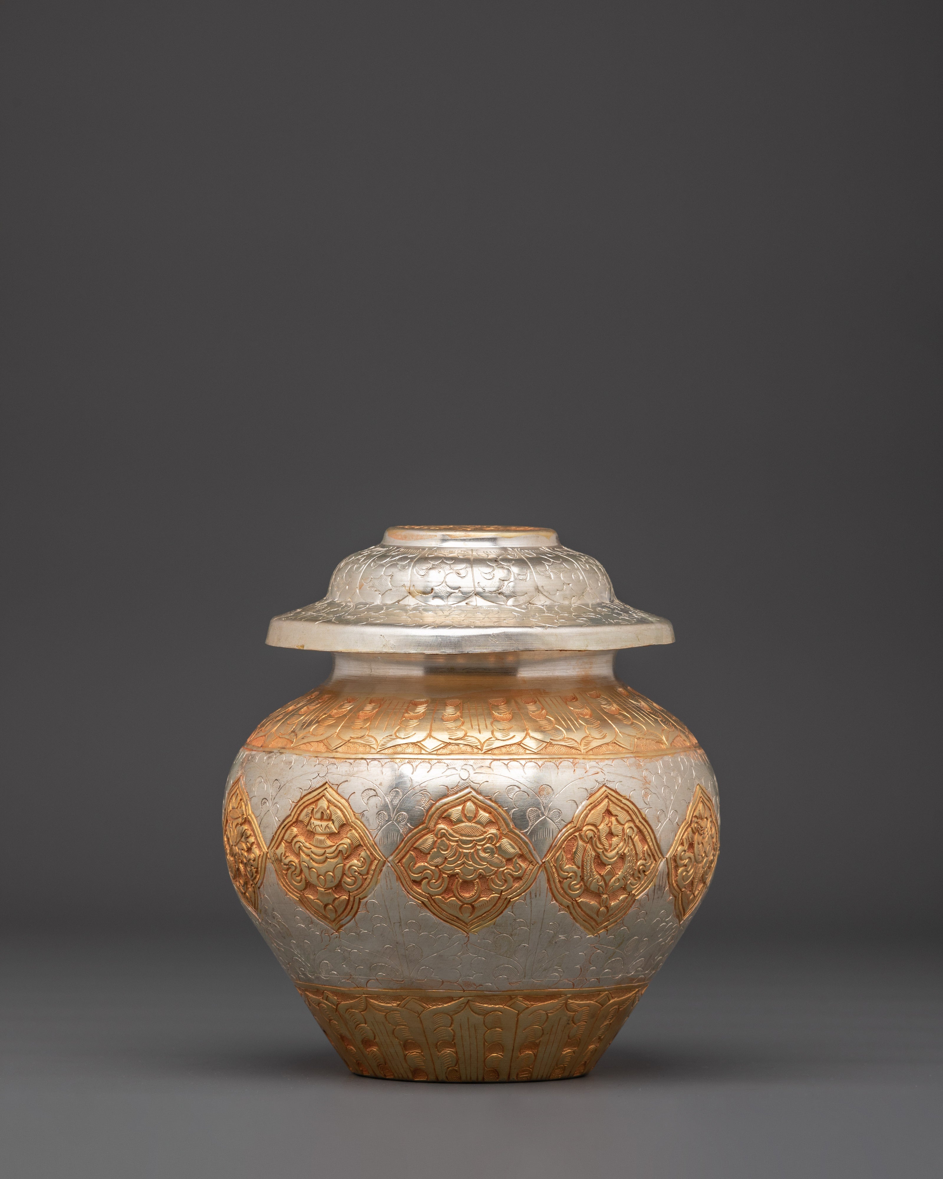 Tibetan Ritual Rice Offering Pot | Prosperity Blessing Jar