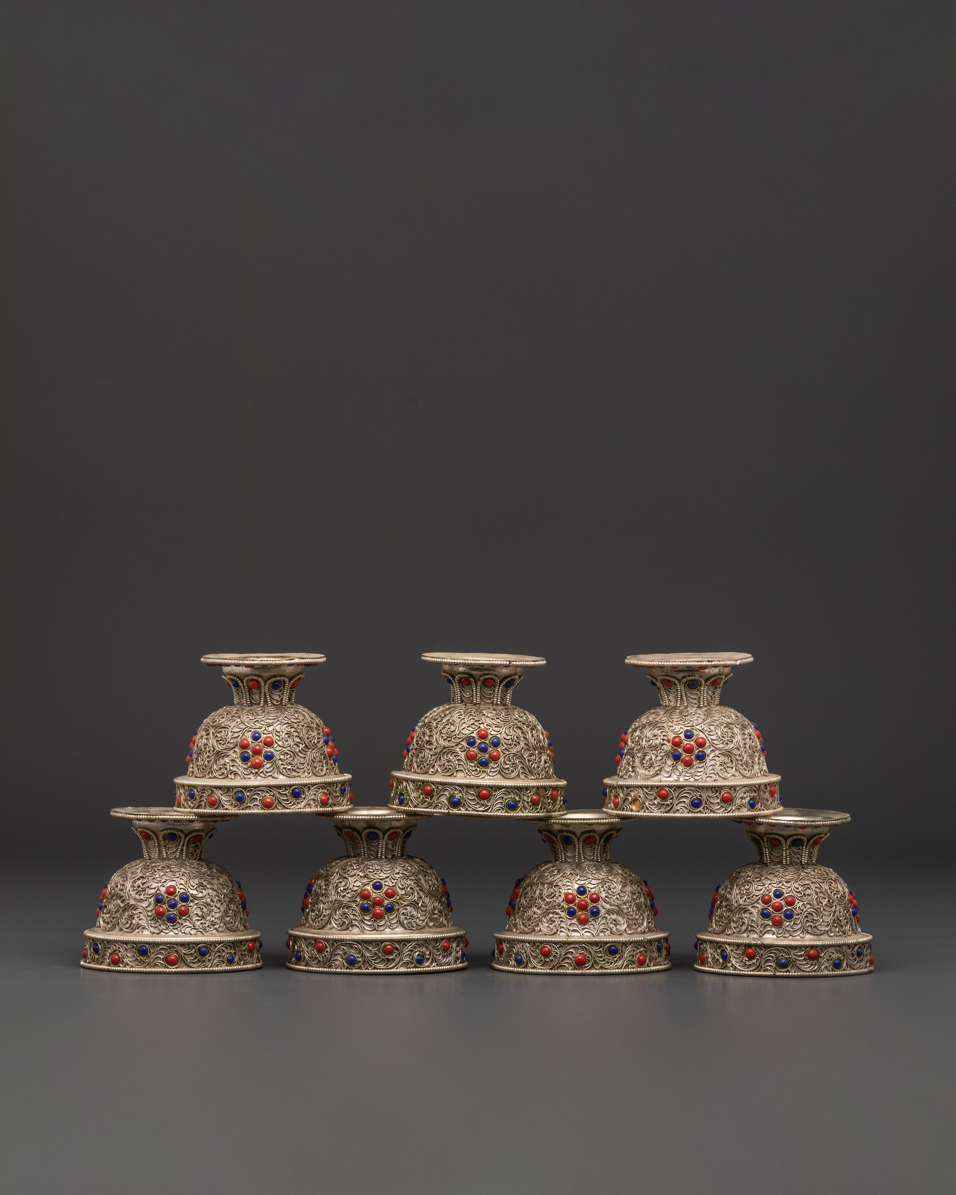 Set of 7 Tibetan Offering Bowls