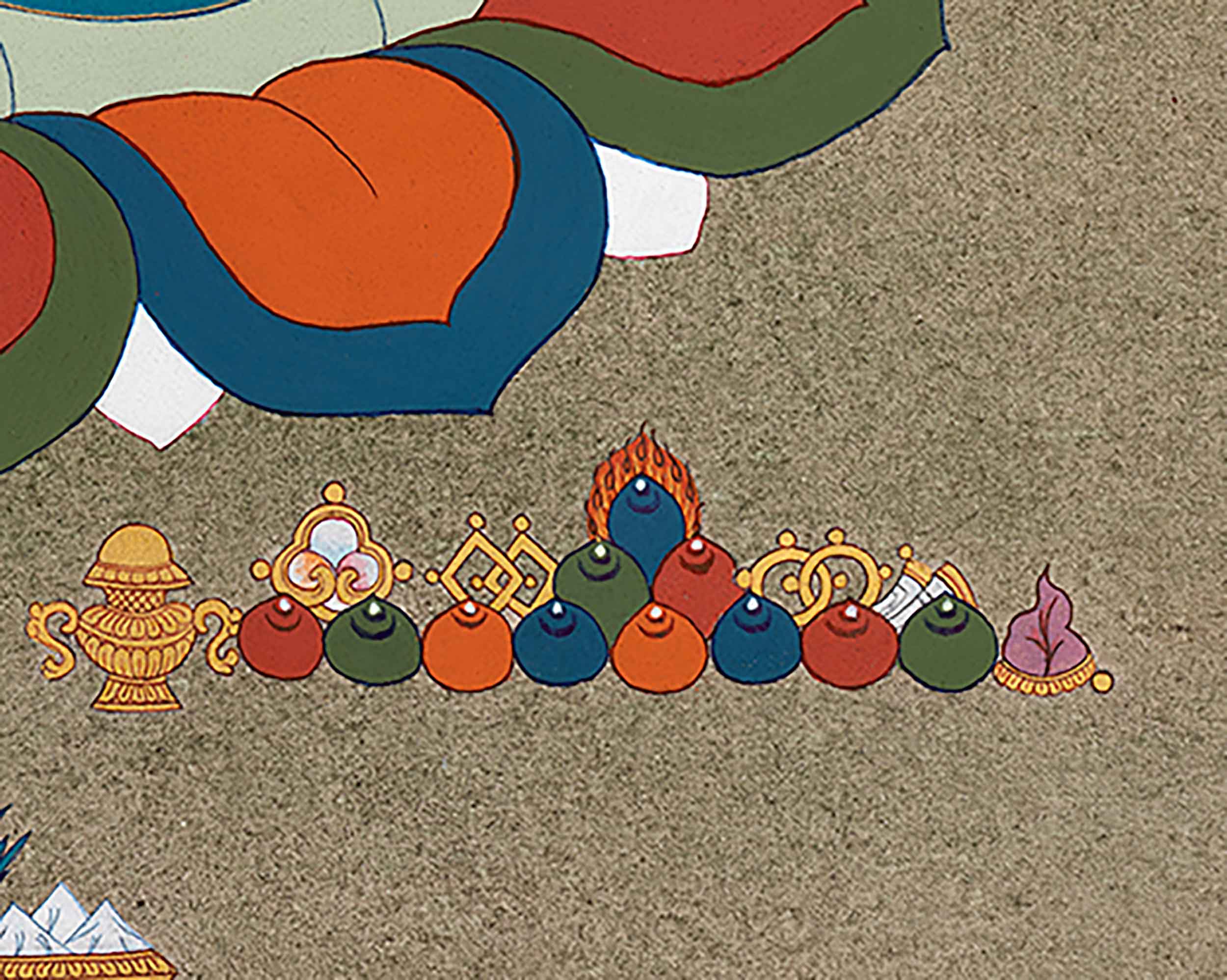 Tibetan Dzambhala Thangka Painting | Guardian of Wealth and Abundance | Wall Art for Financial Blessings