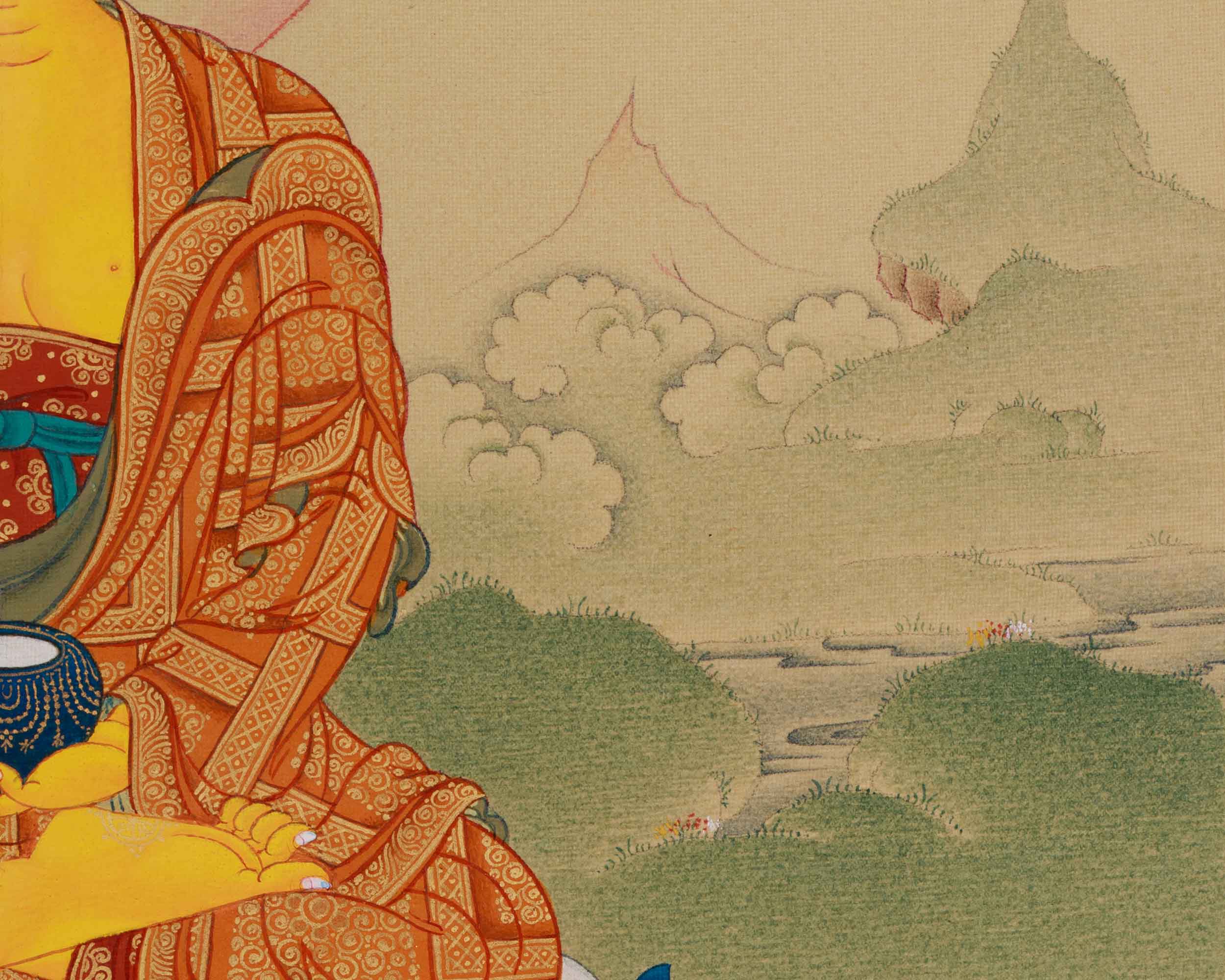 Traditional Thangka Of Shakyamuni Buddha | Buddhist Tibetan Art