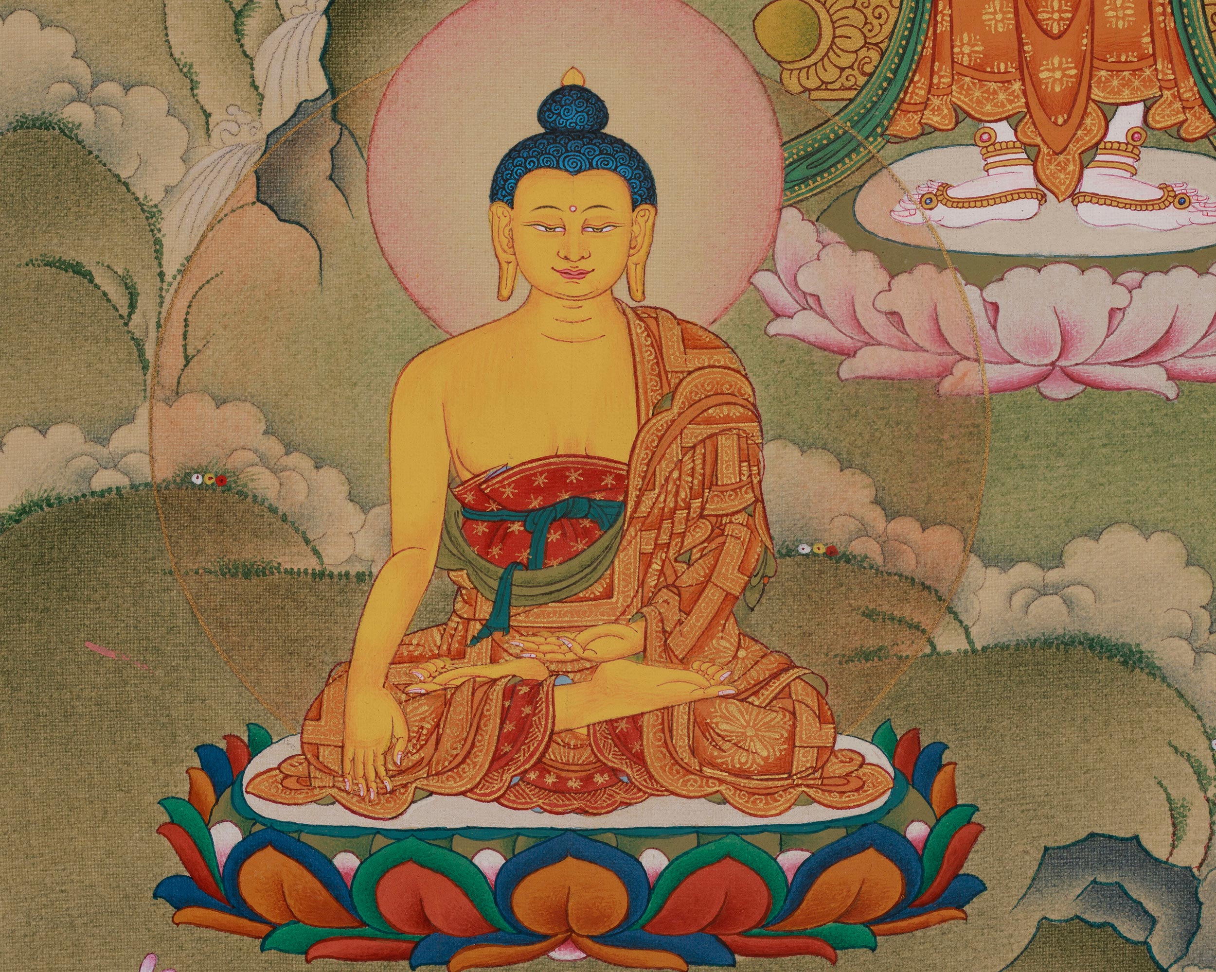 Authentic Asta Medicine Buddha Thangka | Healing Deity | Bhaisajyaguru Art